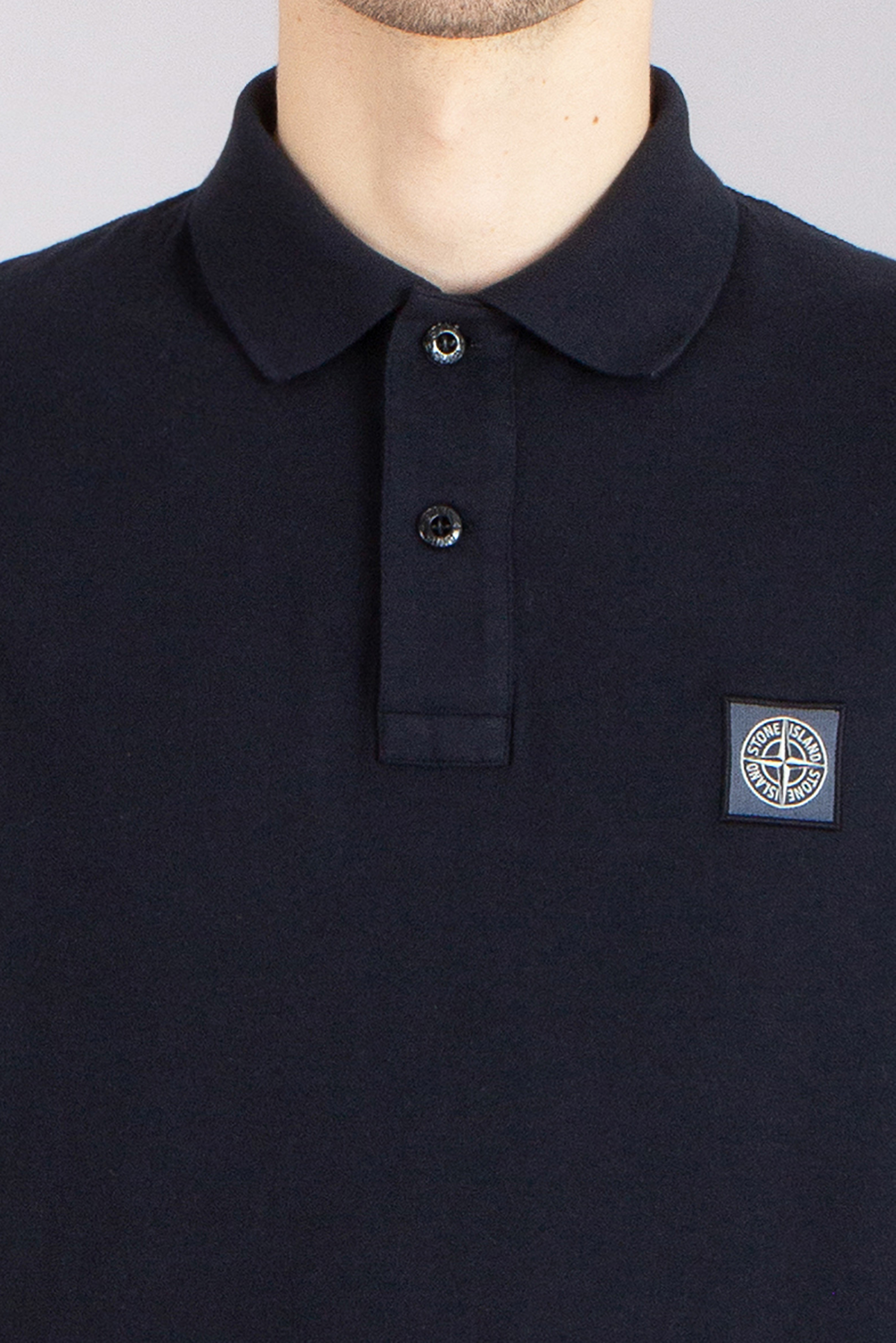 STONE ISLAND Fissato Effect Organic Cotton Jersey Polo Shirt 