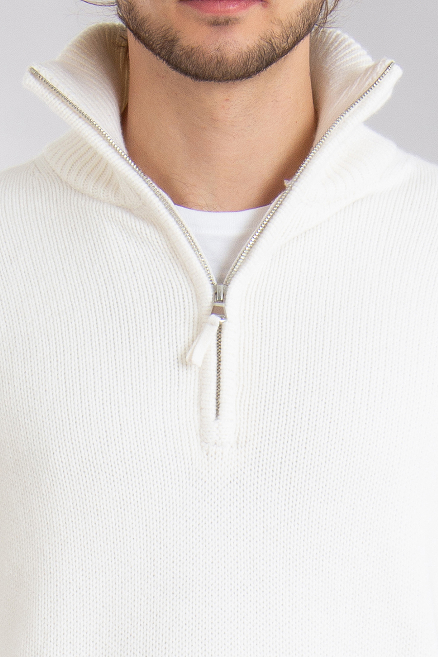 ALLUDE Cashmere Half Zip Sweater