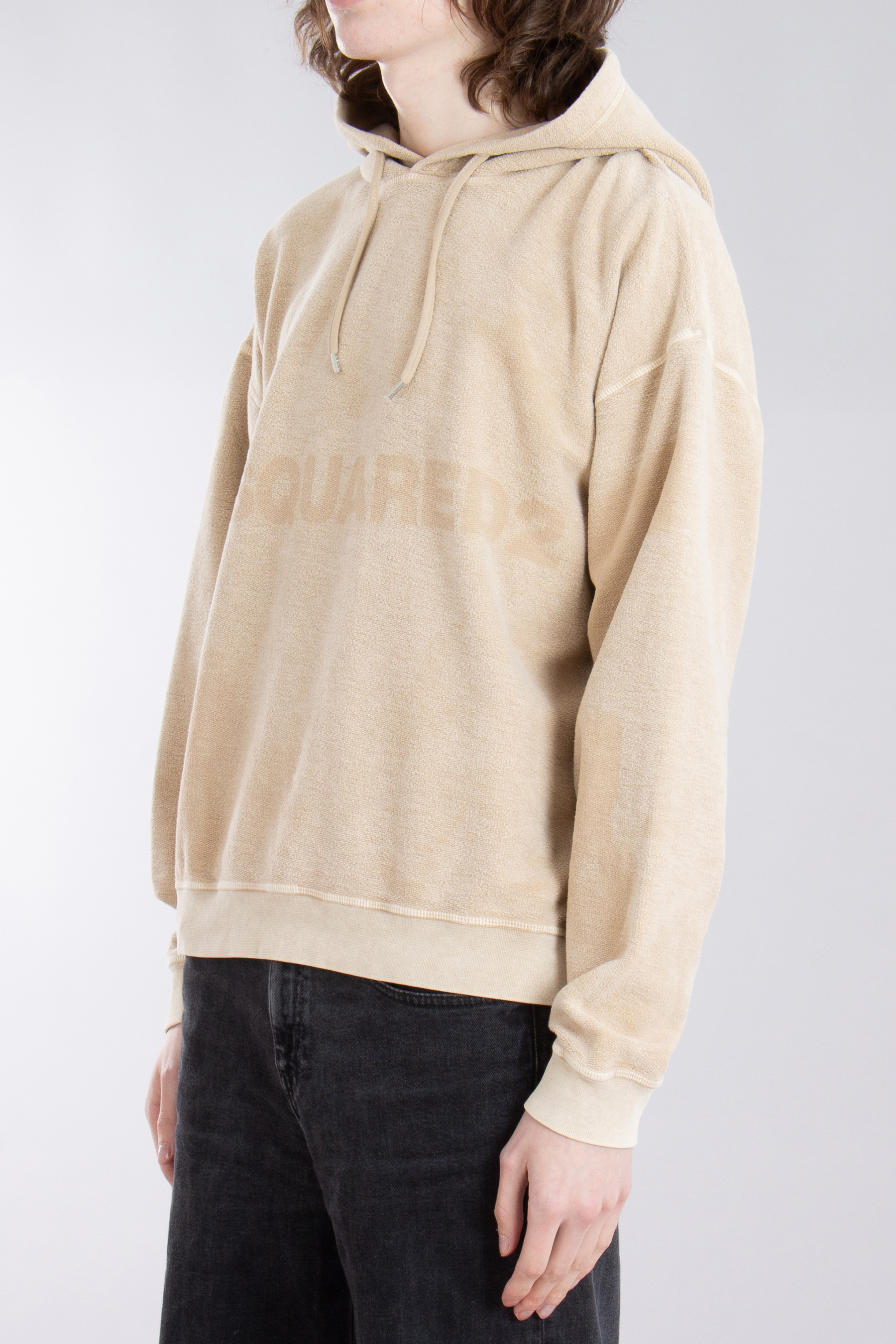 DSQUARED2 Used Wash Relax Fit Cotton Hoodie