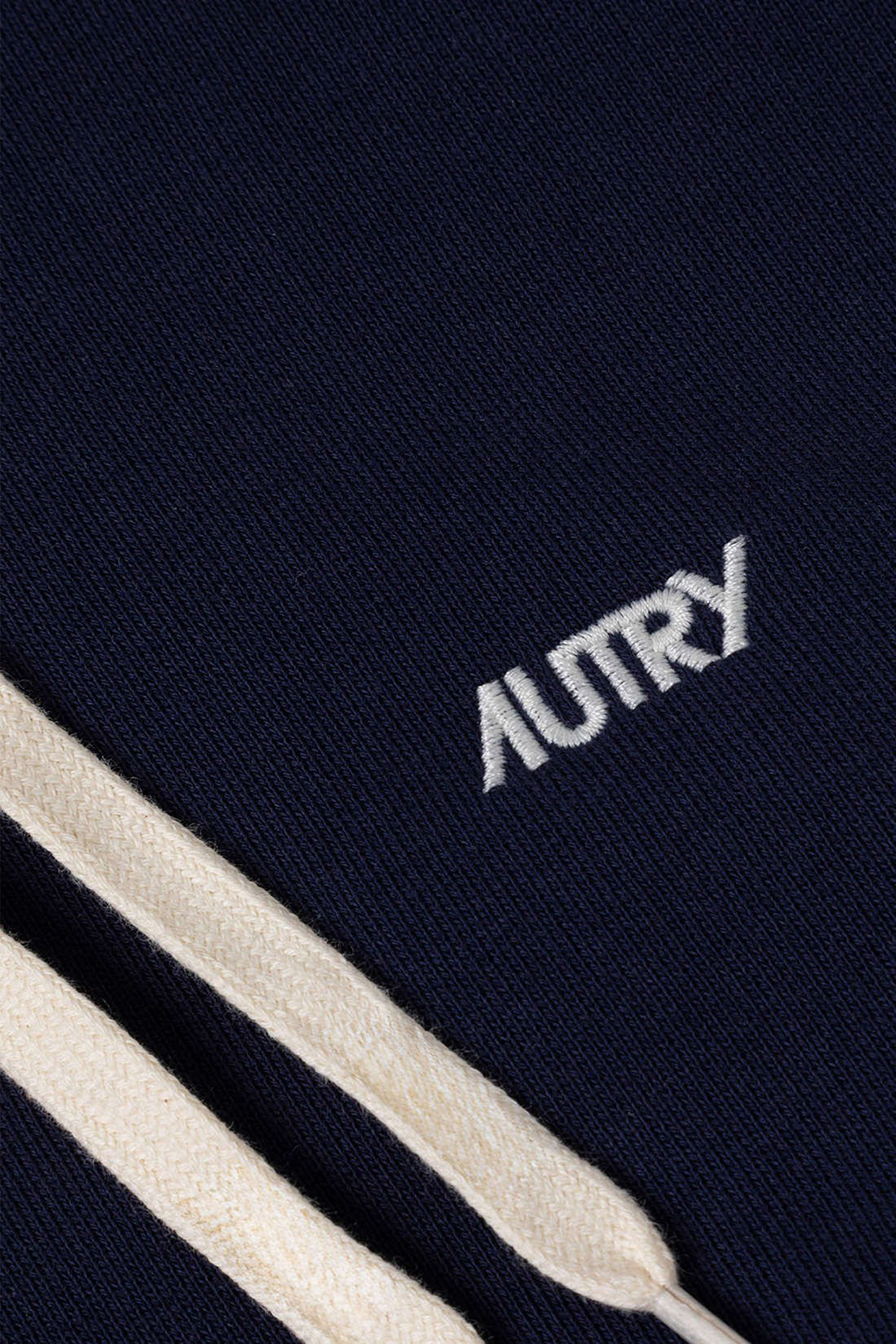 AUTRY Regular Fit Embroidered Cotton Fleece Hoodie