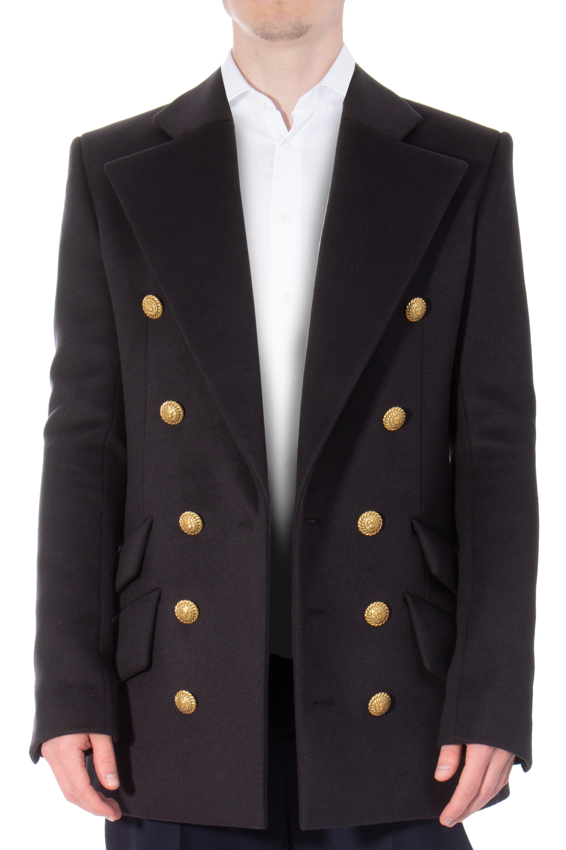 BALMAIN Double-Breasted Virgin Wool Blazer 