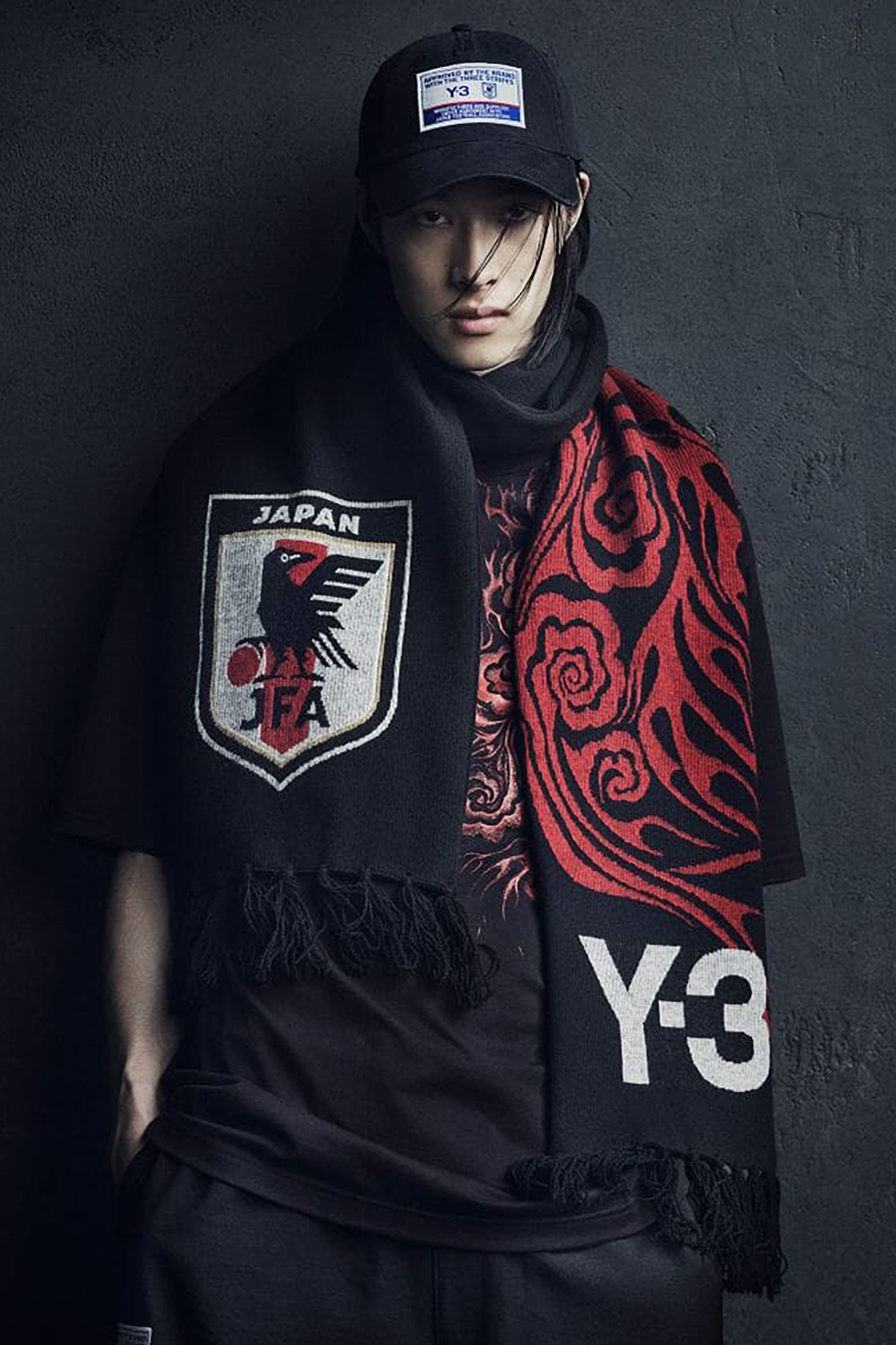 Y-3 X JFA Wool-Recycled Polyester-Lyocell Blend Scarf