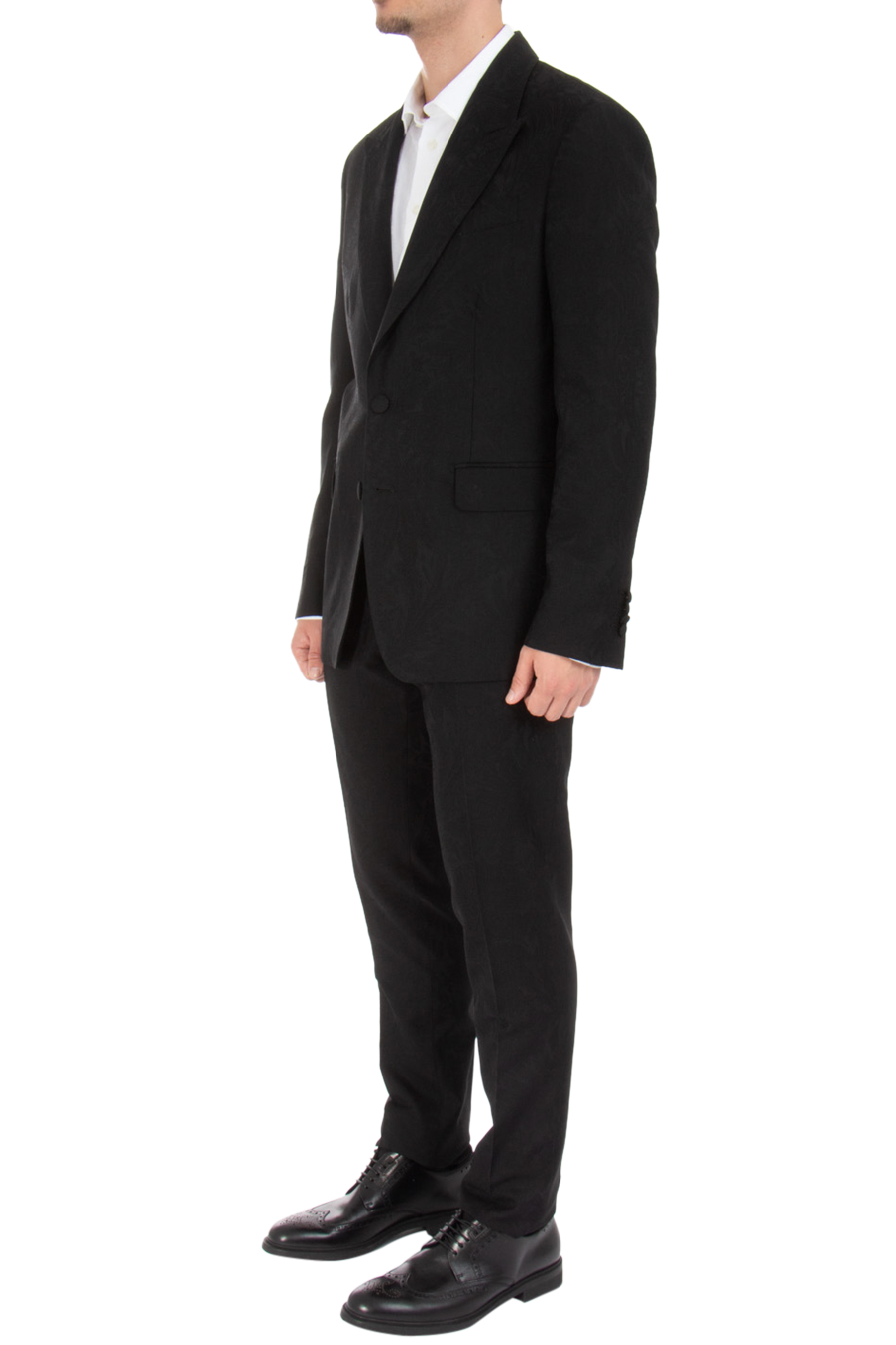 ETRO Paisley Leafwork Patterned Tuxedo Suit