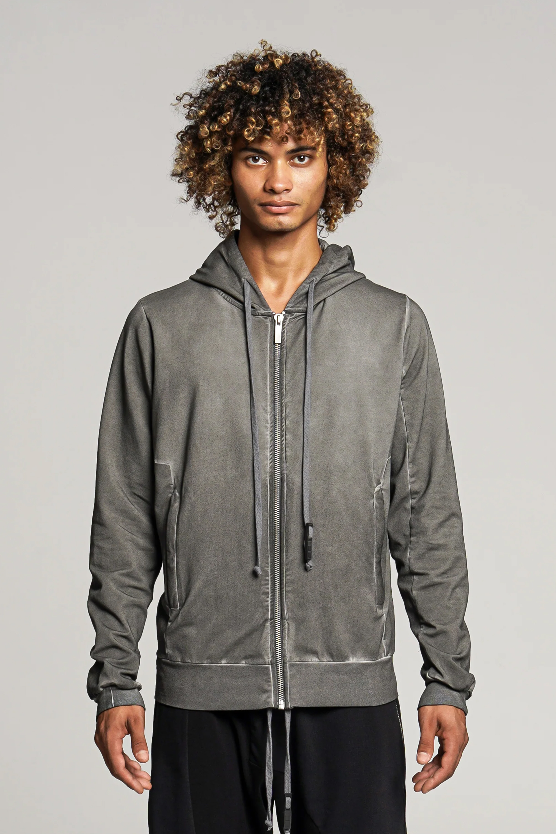 RE:VOLVER ATELIER Cotton Stretch Jersey Zip Hoodie