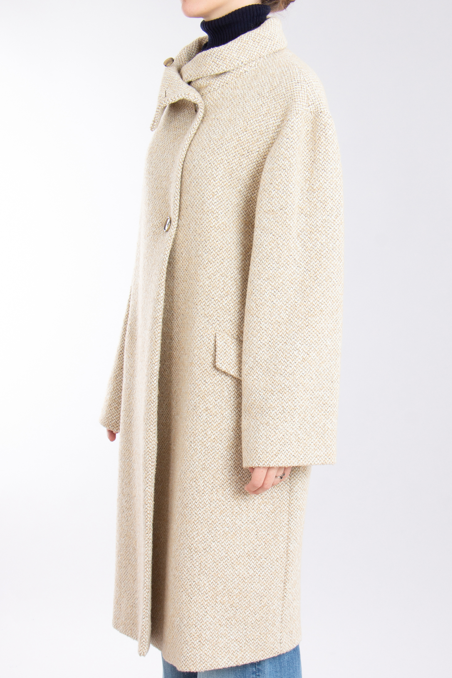 BOSS Melange Wool Blend Coat Coppedea