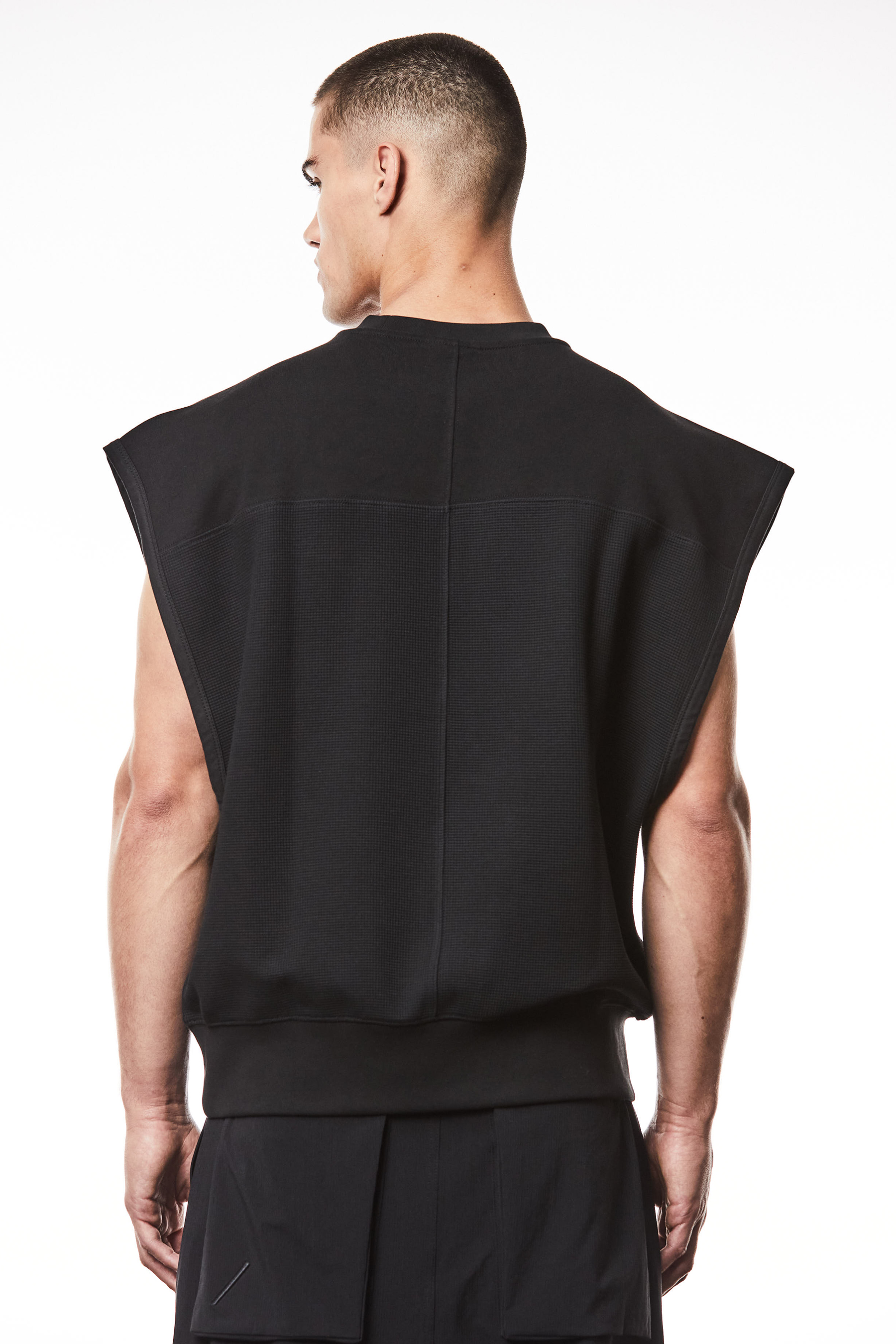 THOM KROM Structured Cotton Stretch Jersey Sleeveless T-Shirt