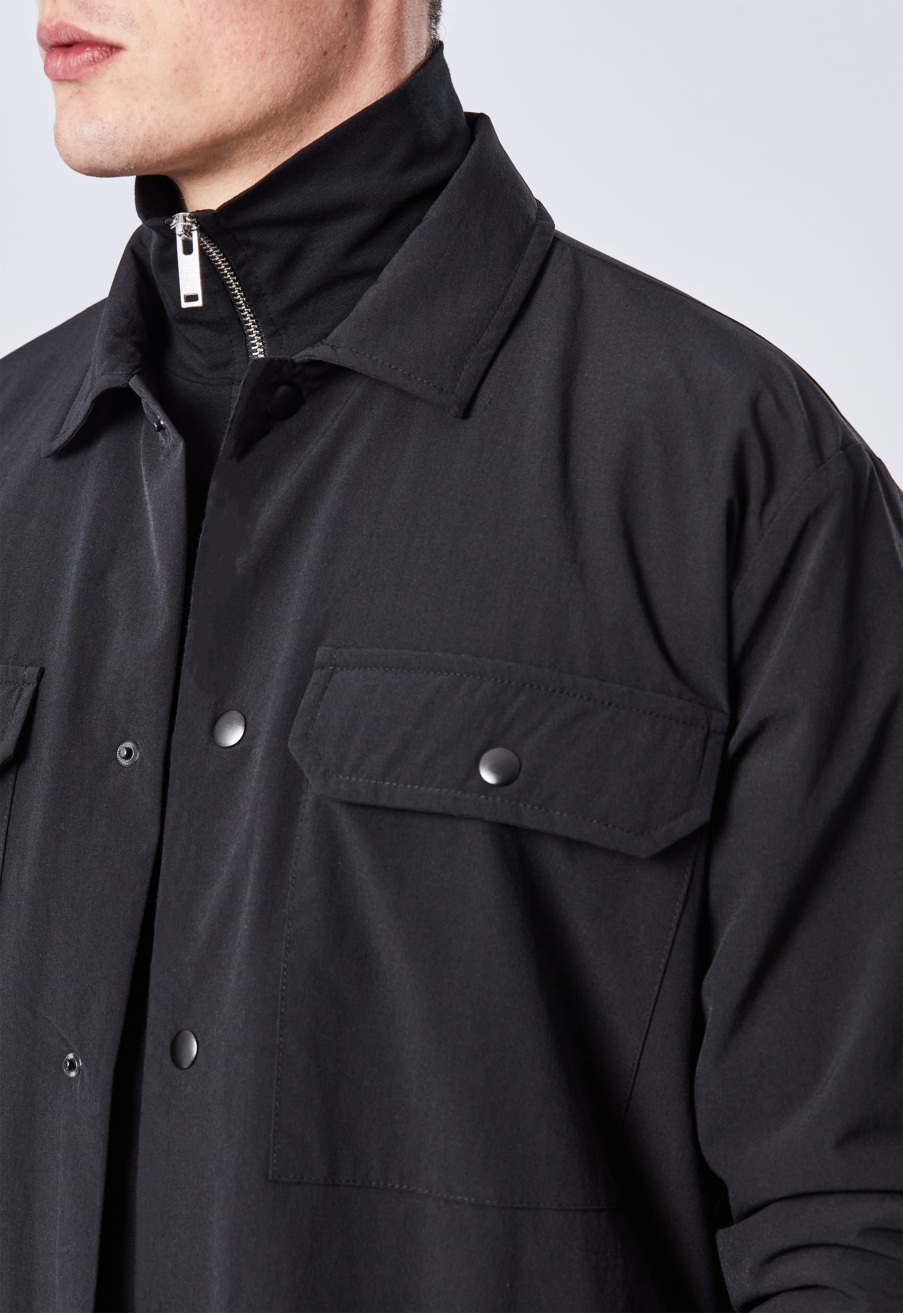 THOM KROM Padded Nylon Overshirt