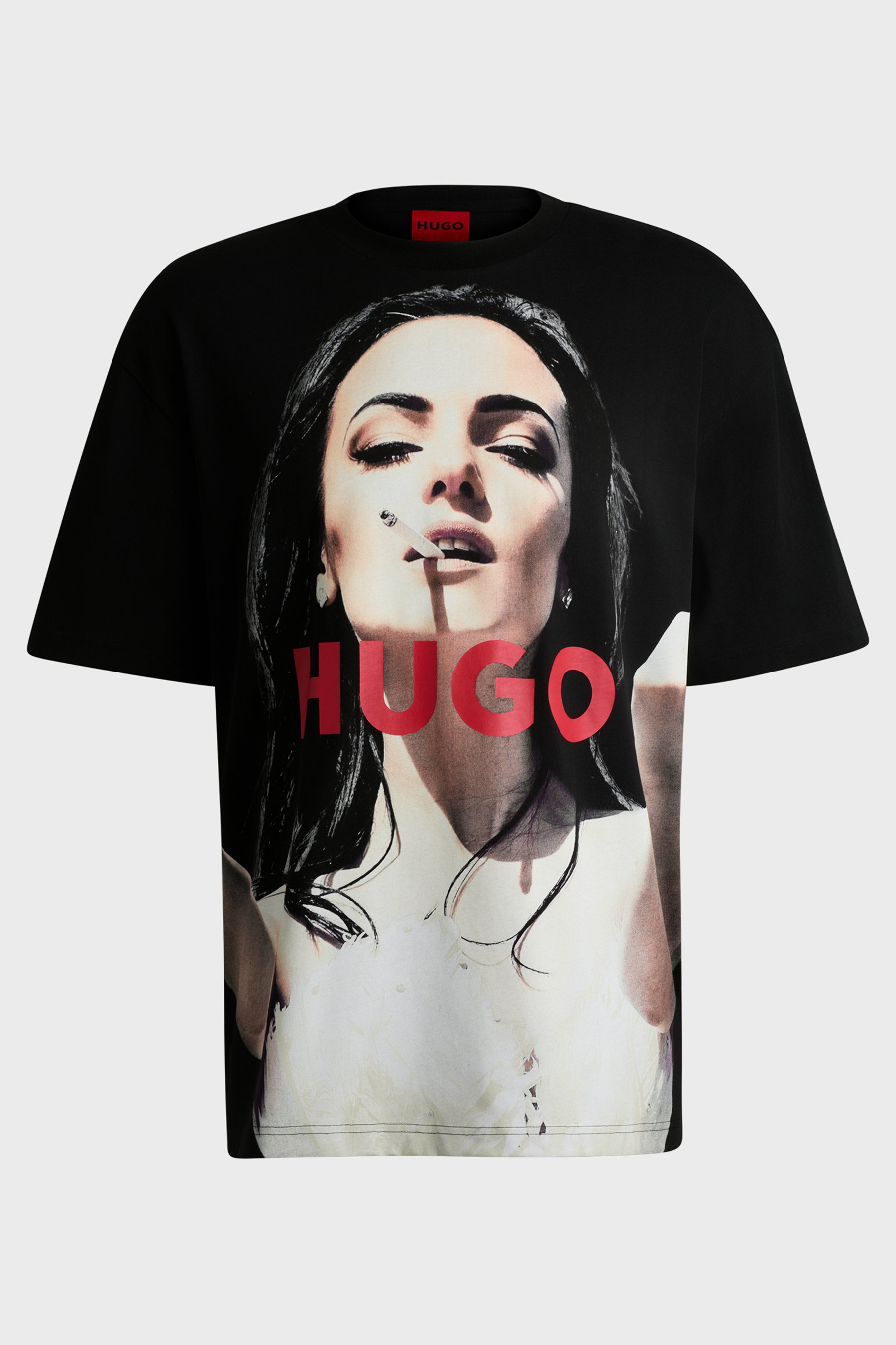 HUGO Oversized Printed Cotton Jersey T-Shirt Duwedie 