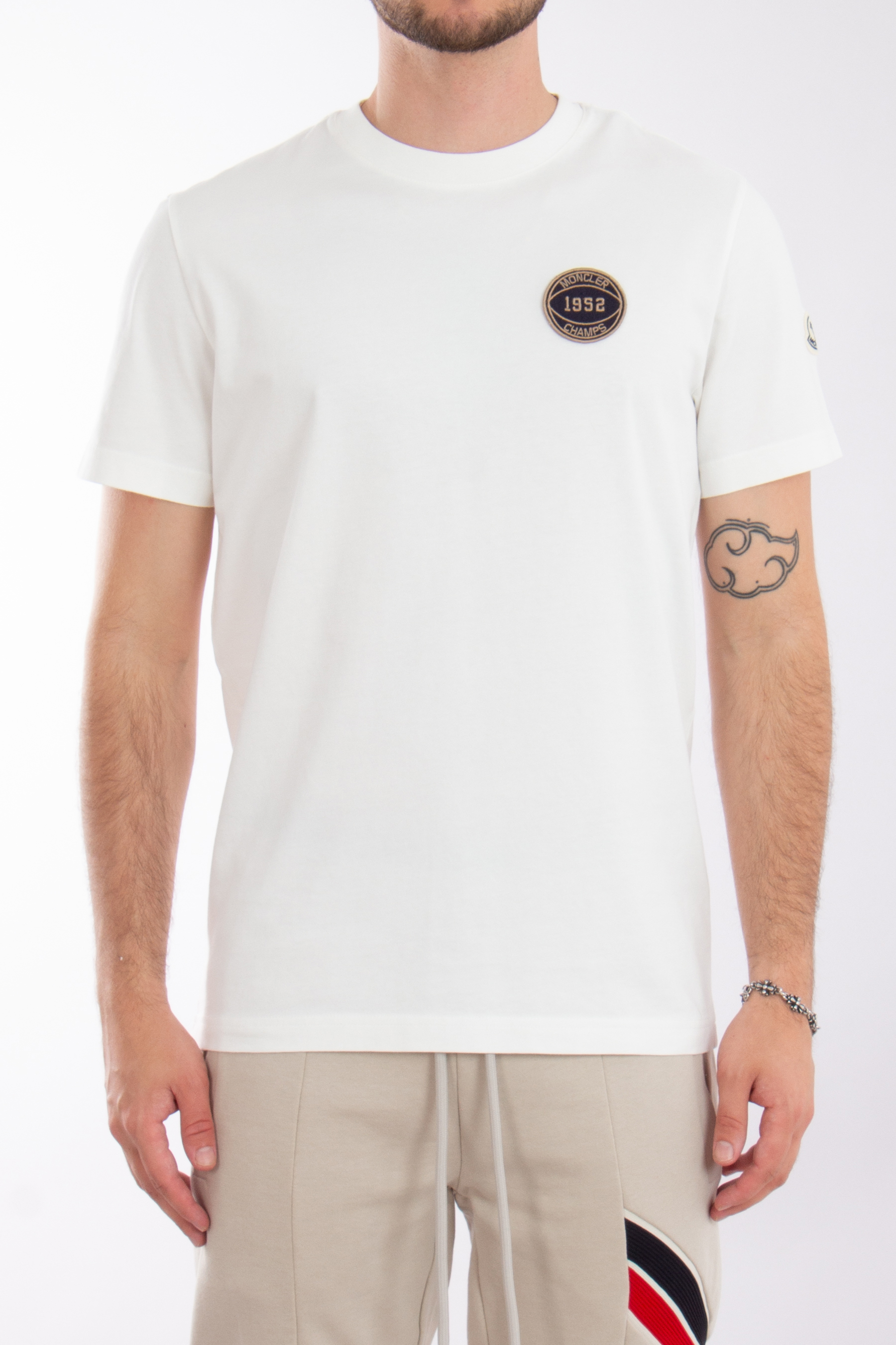 MONCLER Football Patch Cotton T-Shirt