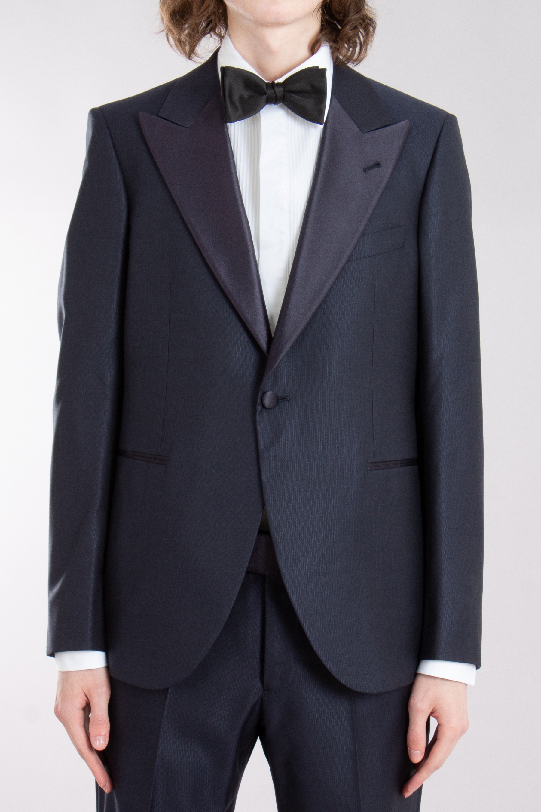 EMPORIO ARMANI Virgin Wool-Silk Blend Tuxedo Savile Line