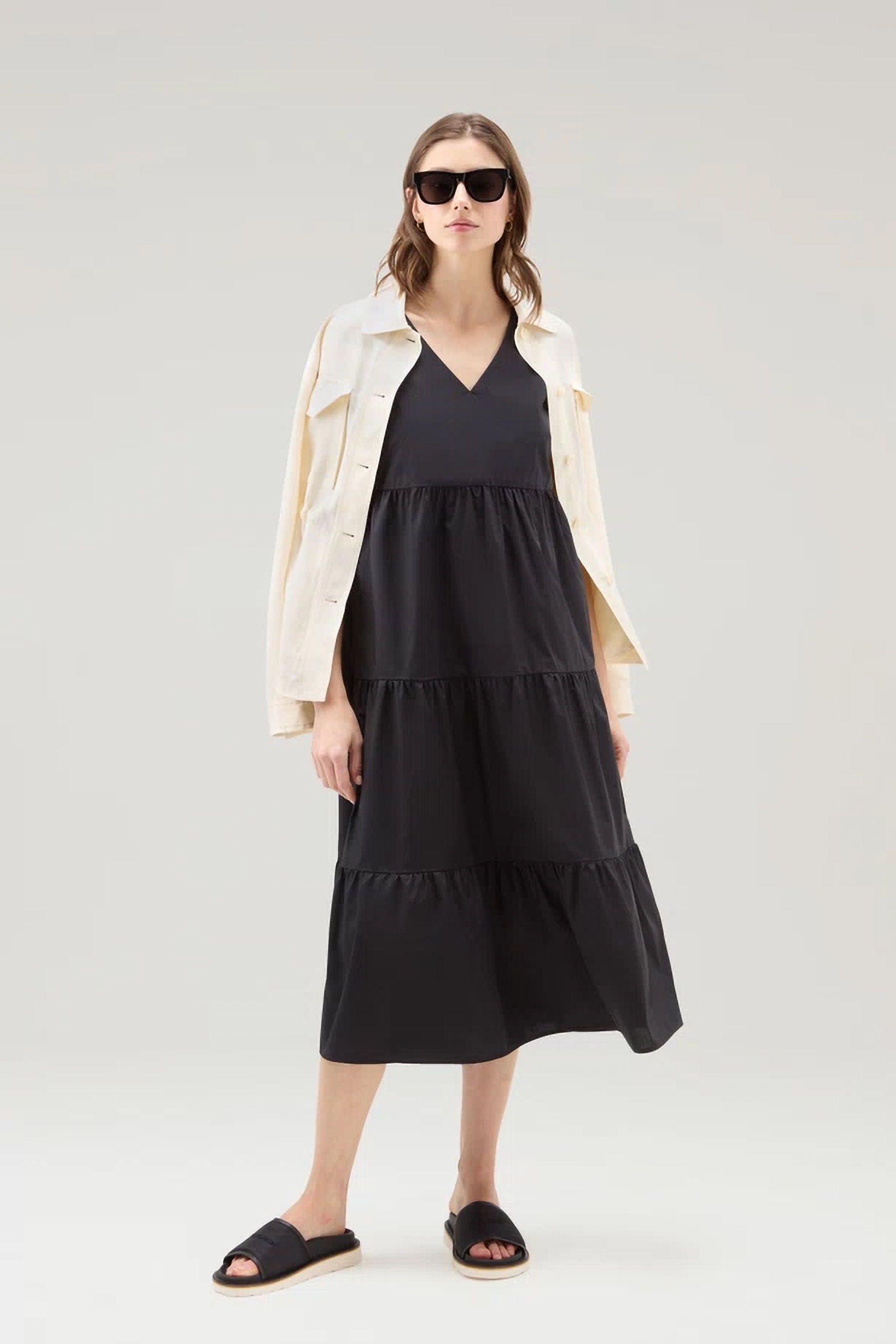 WOOLRICH Cotton Poplin Maxi Dress