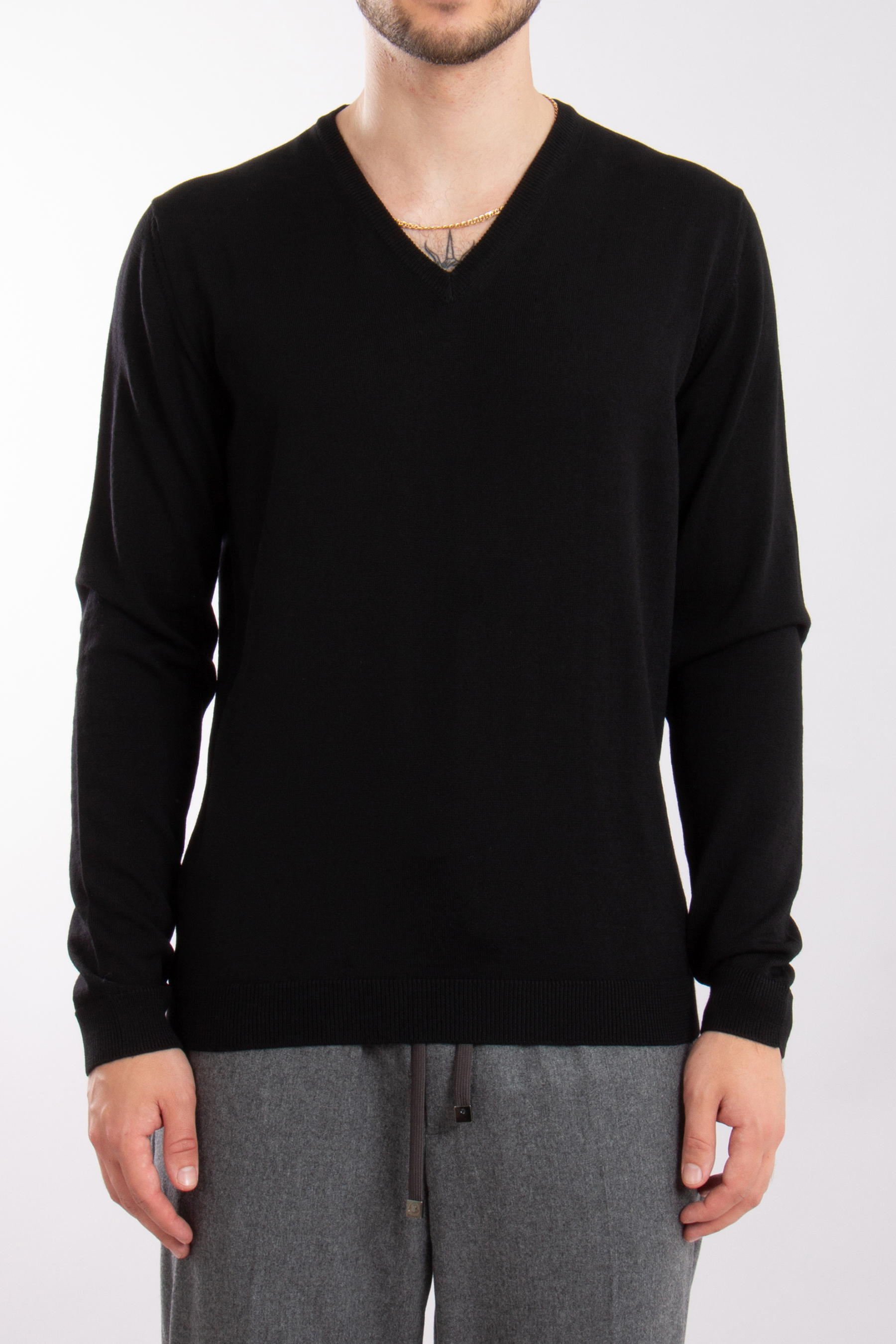 ROBERTO COLLINA Extrafine Wool V-Neck Sweater