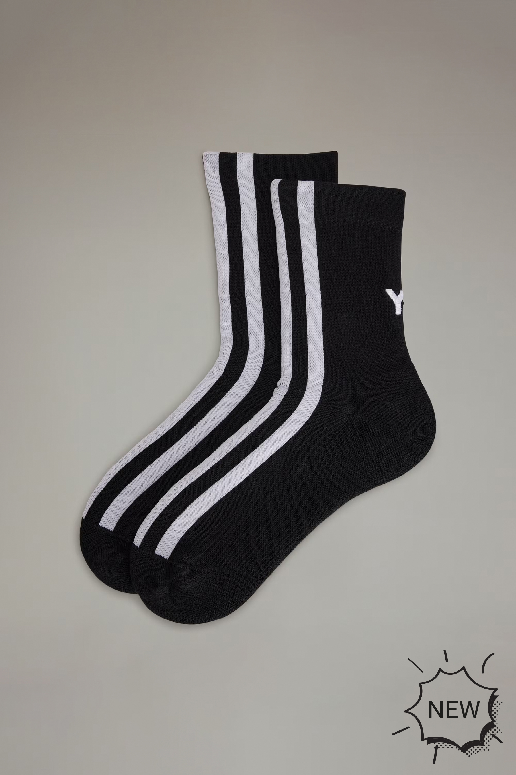 Y-3 Striped Cotton Blend Stretch Socks