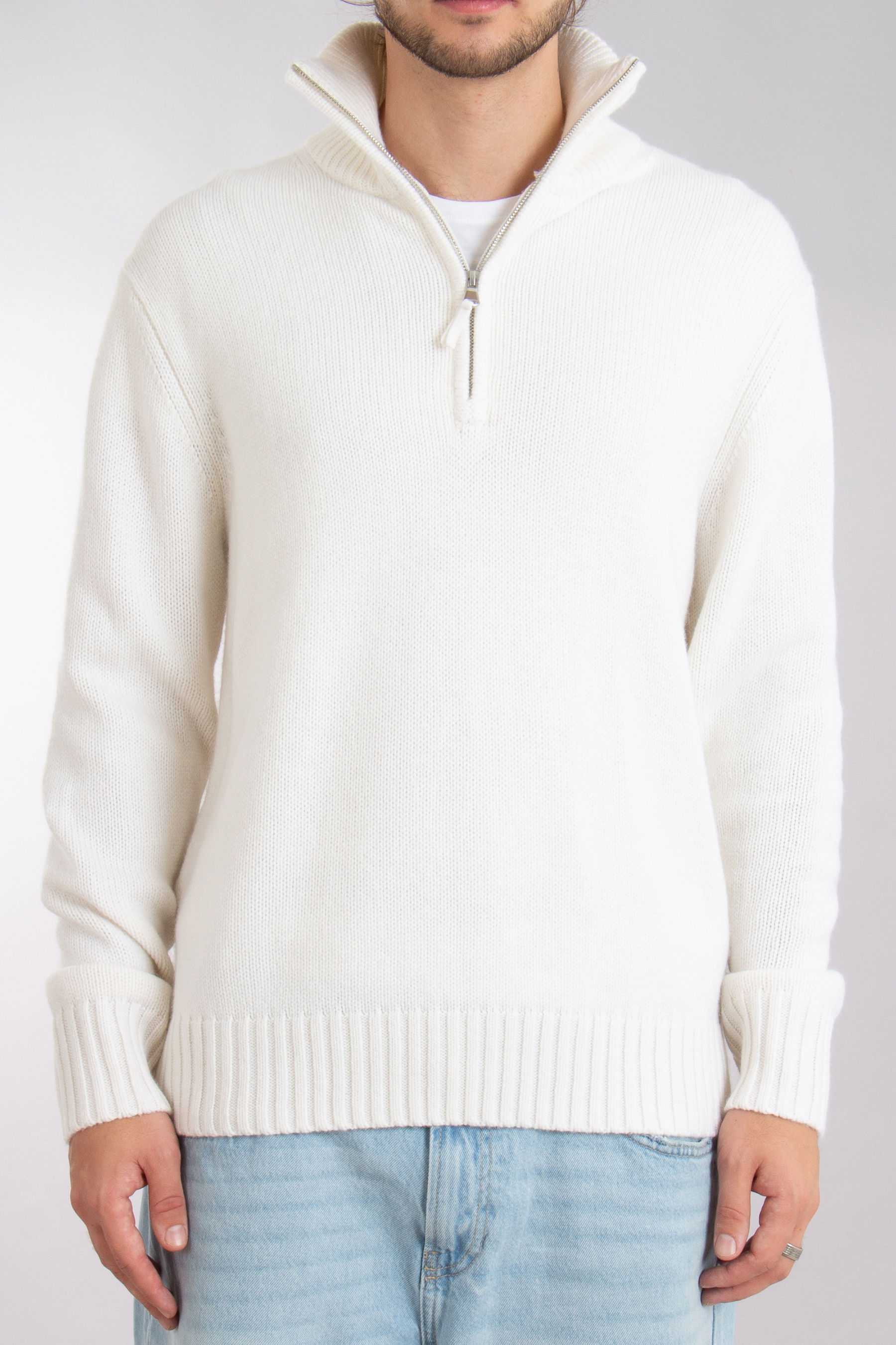 ALLUDE Cashmere Half Zip Sweater