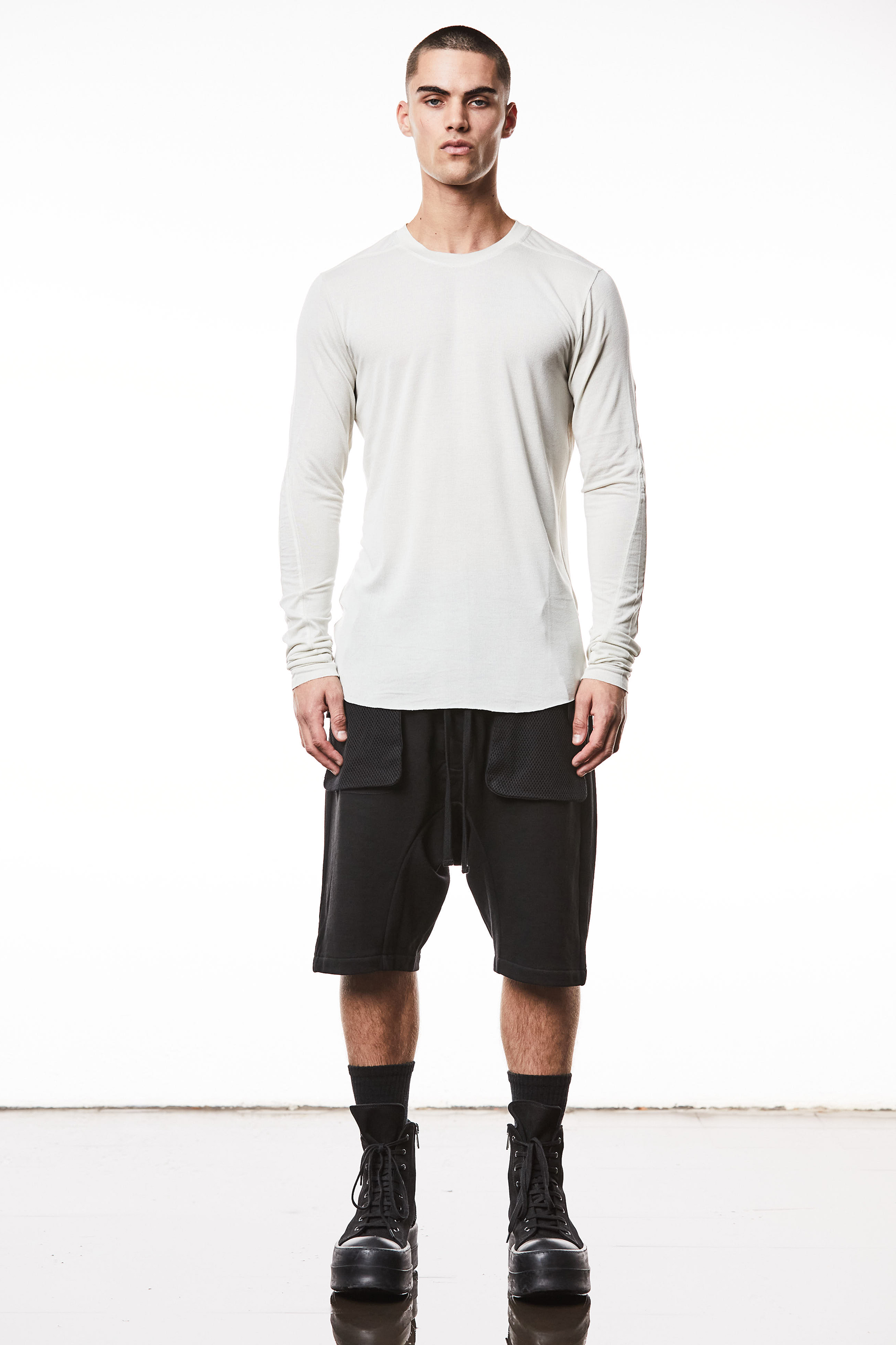 THOM KROM Slim Fit Light Viscose Stretch Long Sleeve T-Shirt