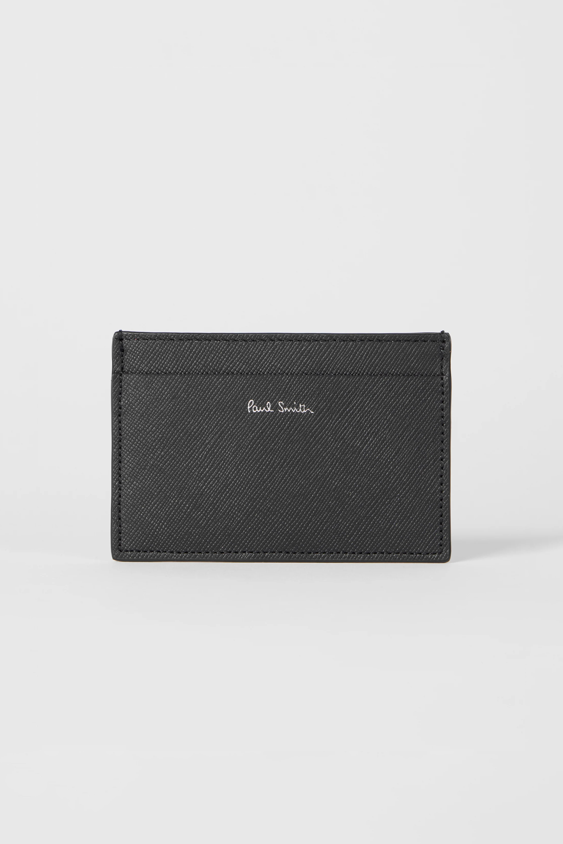 PAUL SMITH 'Signature Stripe Balloon Mount Fuji' Print Leather Card Holder