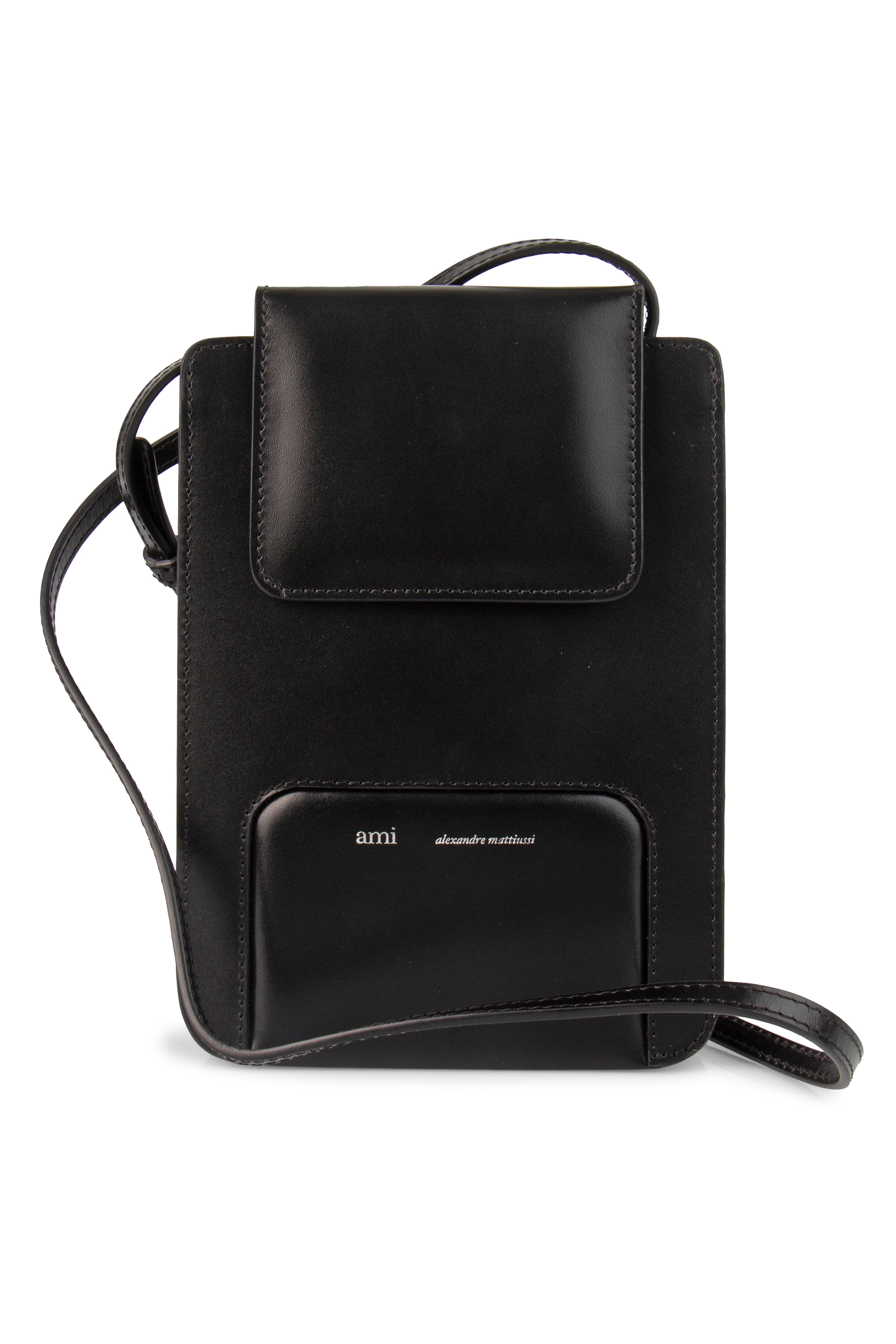 AMI Vertical Leather Pouch