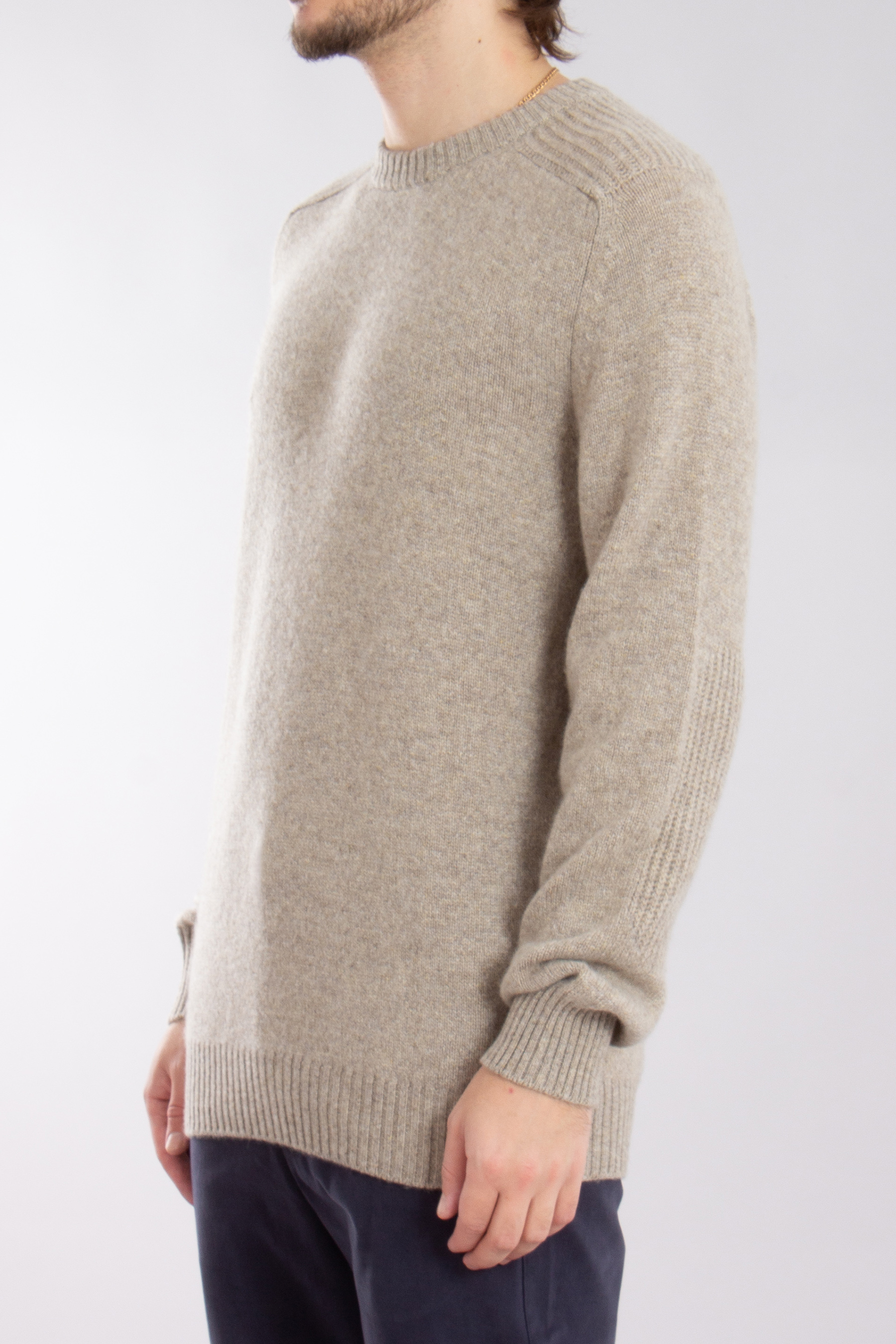 SEASE Coarsehair Cashmere Round Neck Sweater