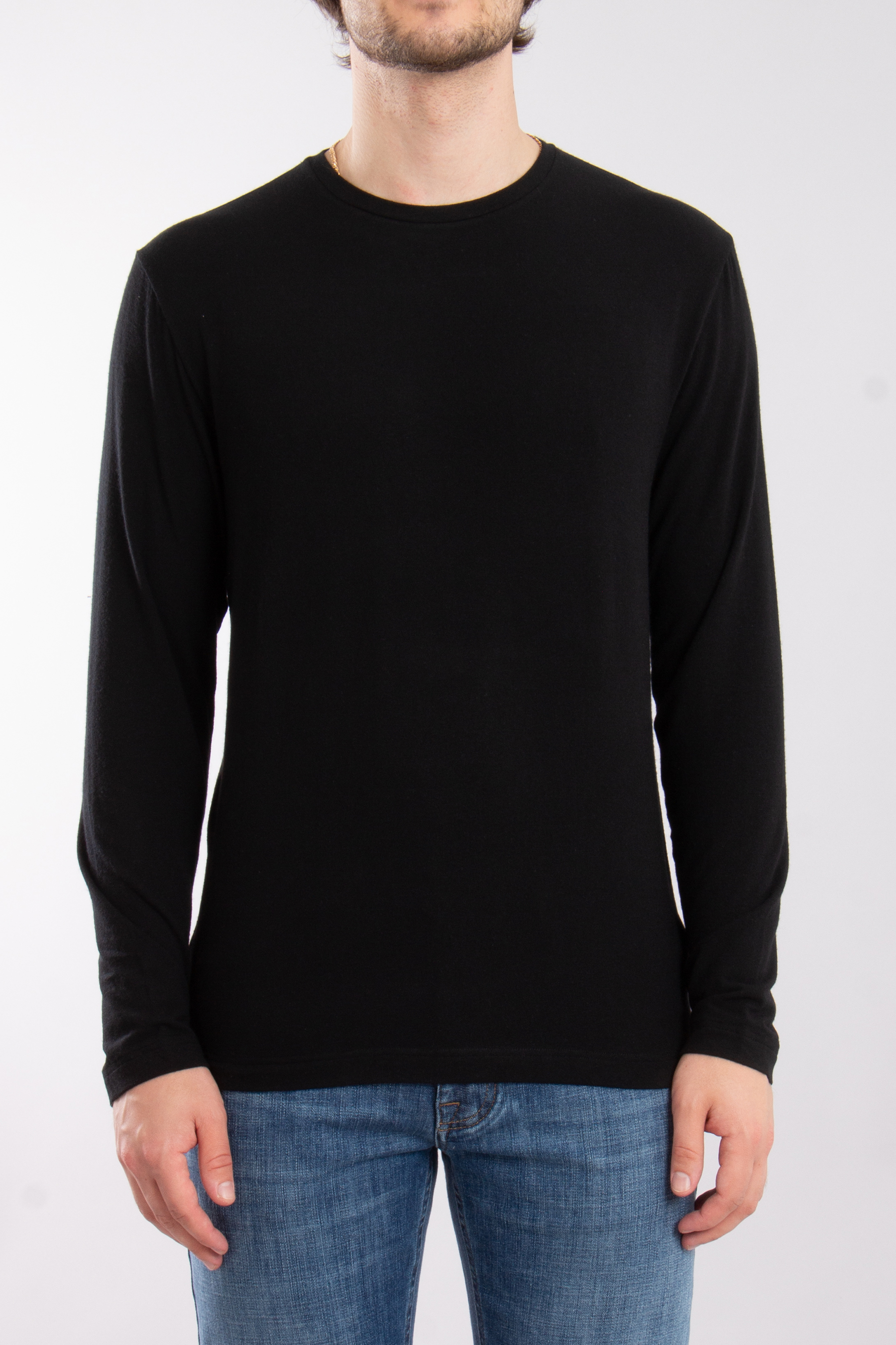 STEFAN BRANDT Modal-Cashmere Stretch Long Sleeve T-Shirt Enno