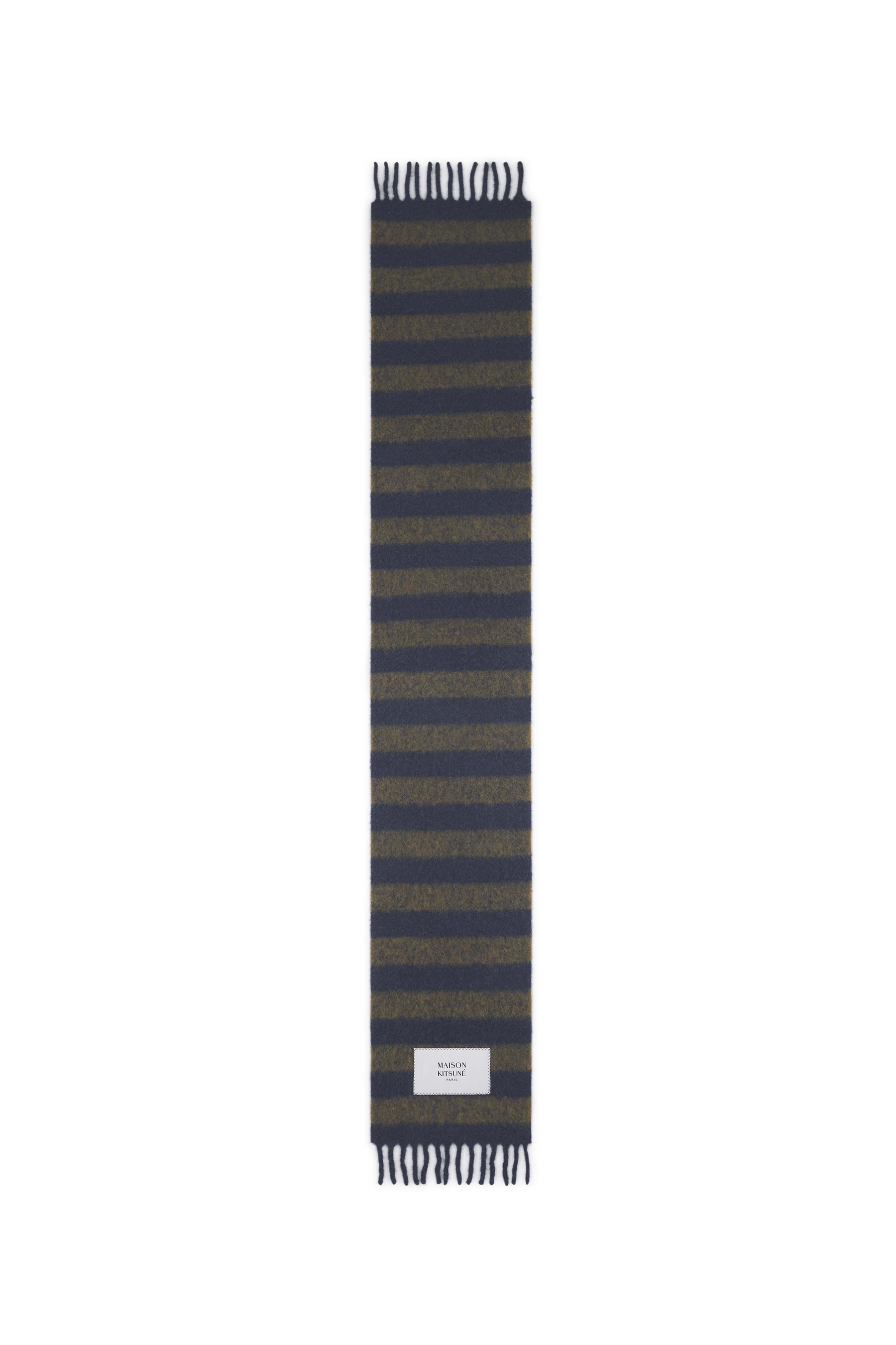 MAISON KITSUNÉ Rugby Stripes Alpaca Blend Scarf