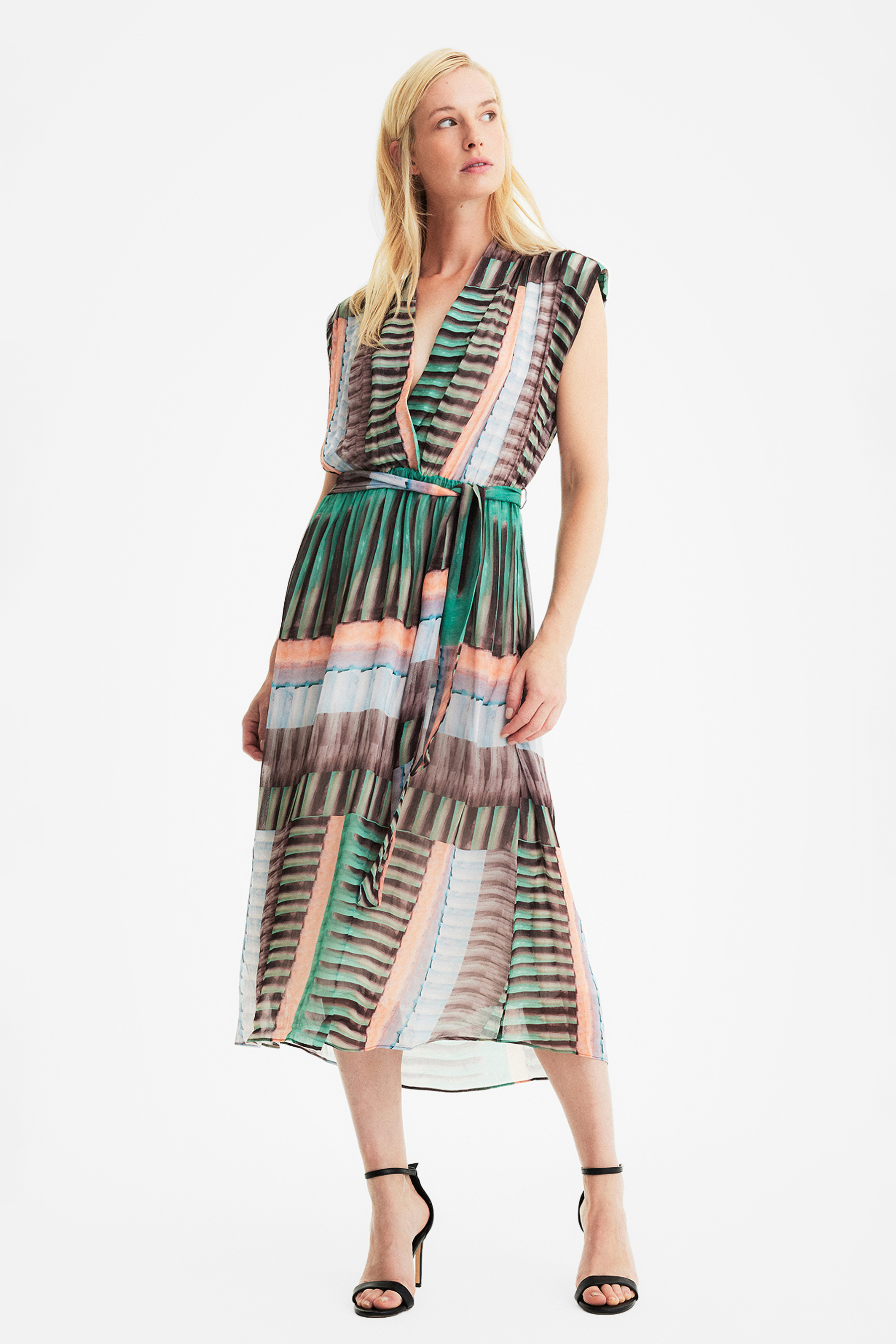 IHEART Patterned Midi Dress Doretta