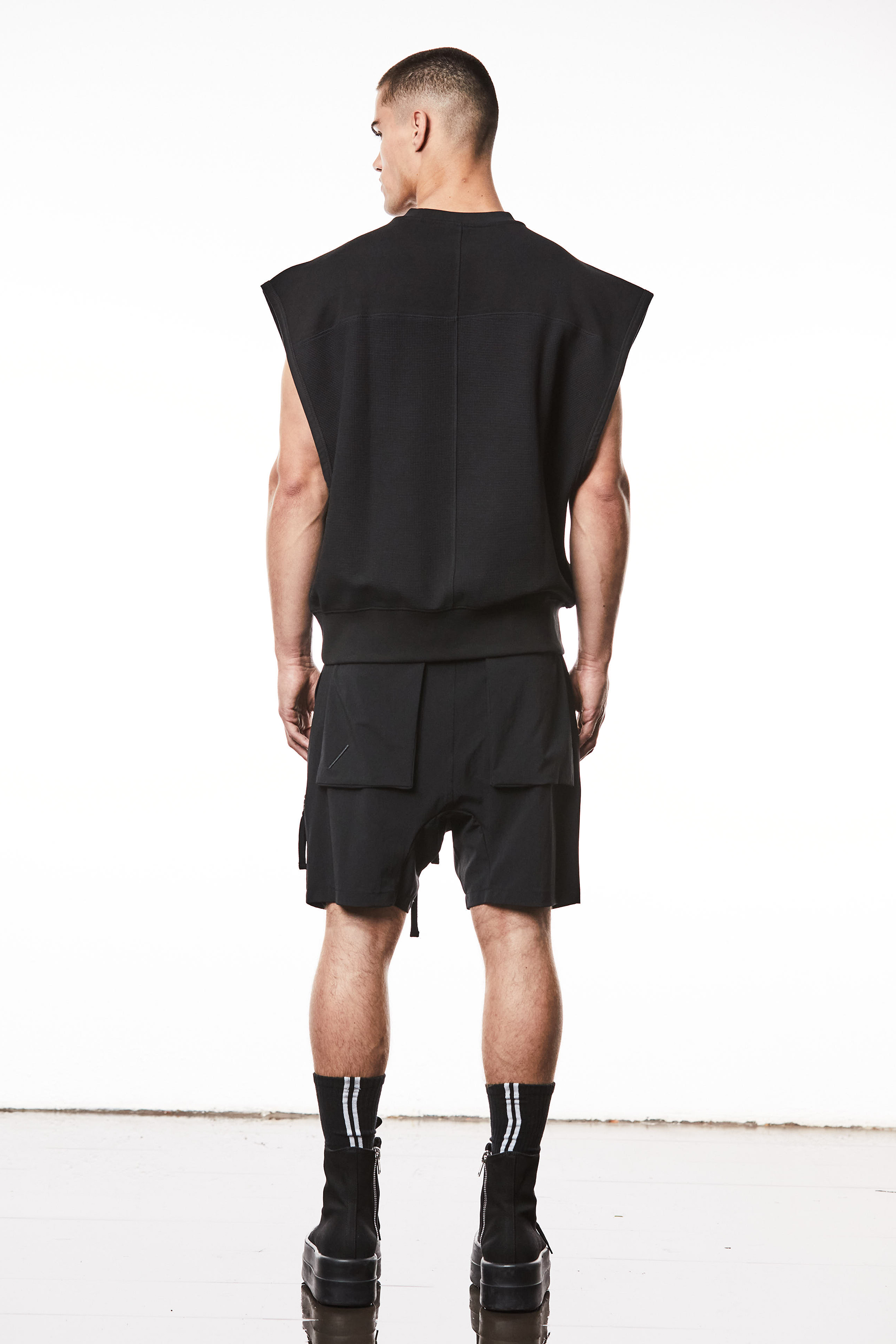 THOM KROM Structured Cotton Stretch Jersey Sleeveless T-Shirt