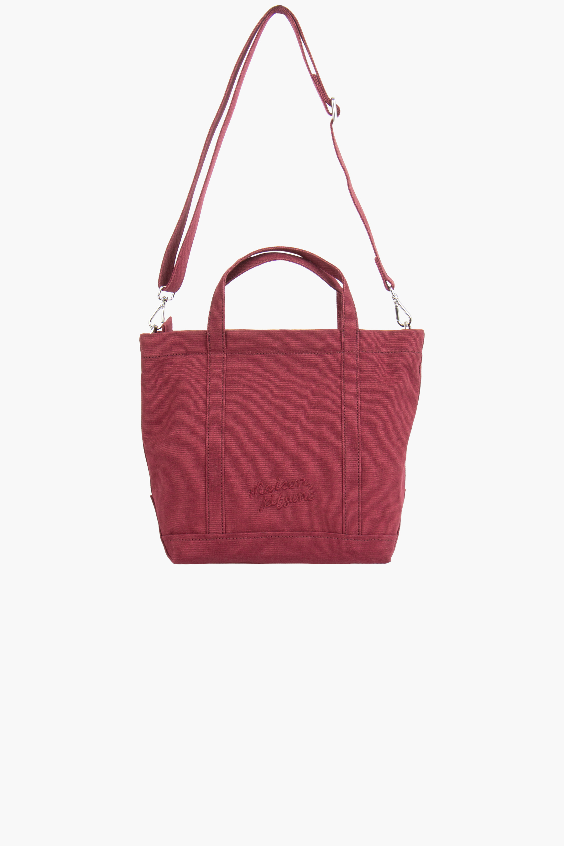 MAISON KITSUNÉ Small Fox Head Coated Canvas Tote Bag 