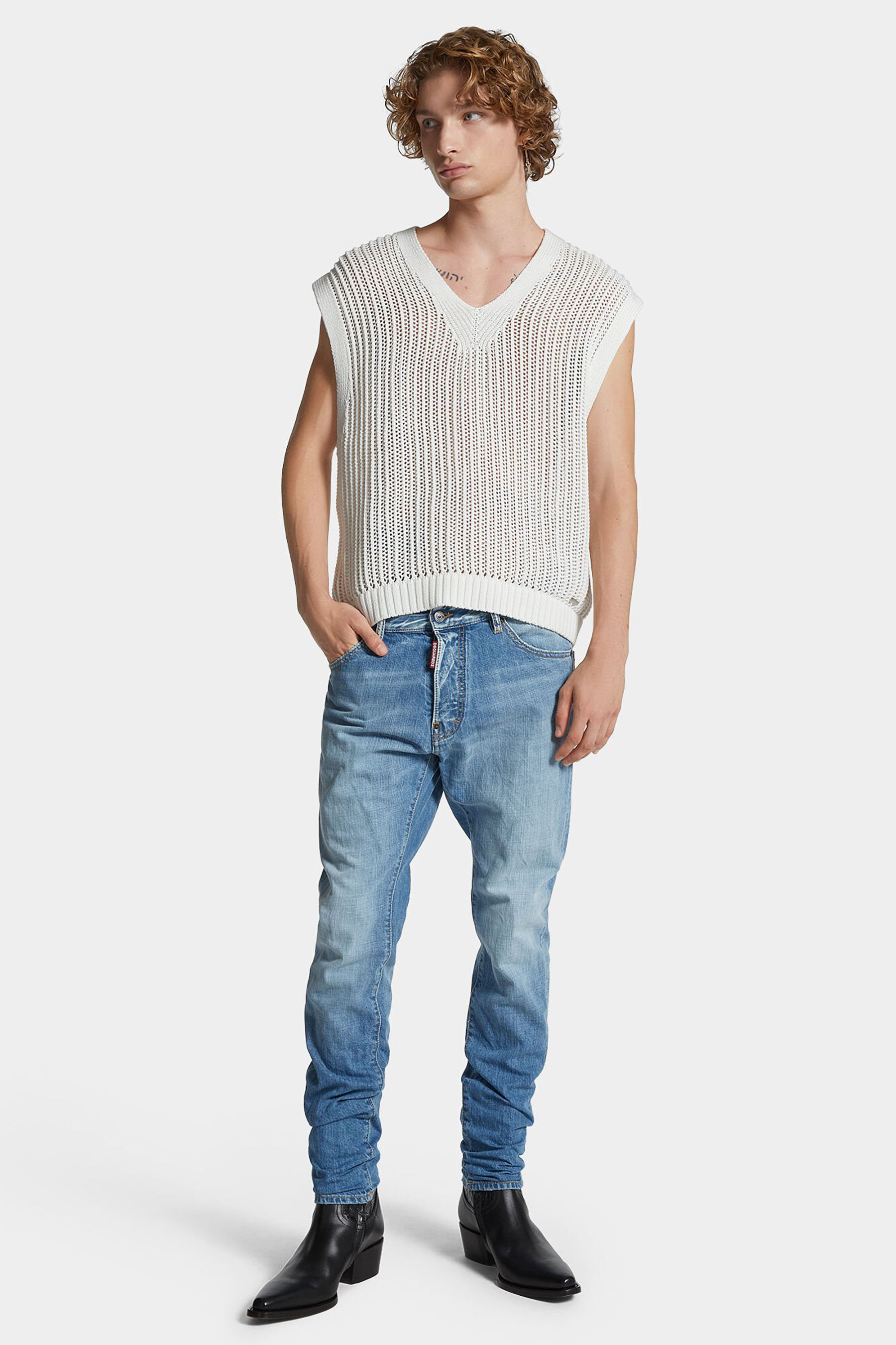 DSQUARED2 Light Clean Wash Cotton Denim Cool Guy Jeans