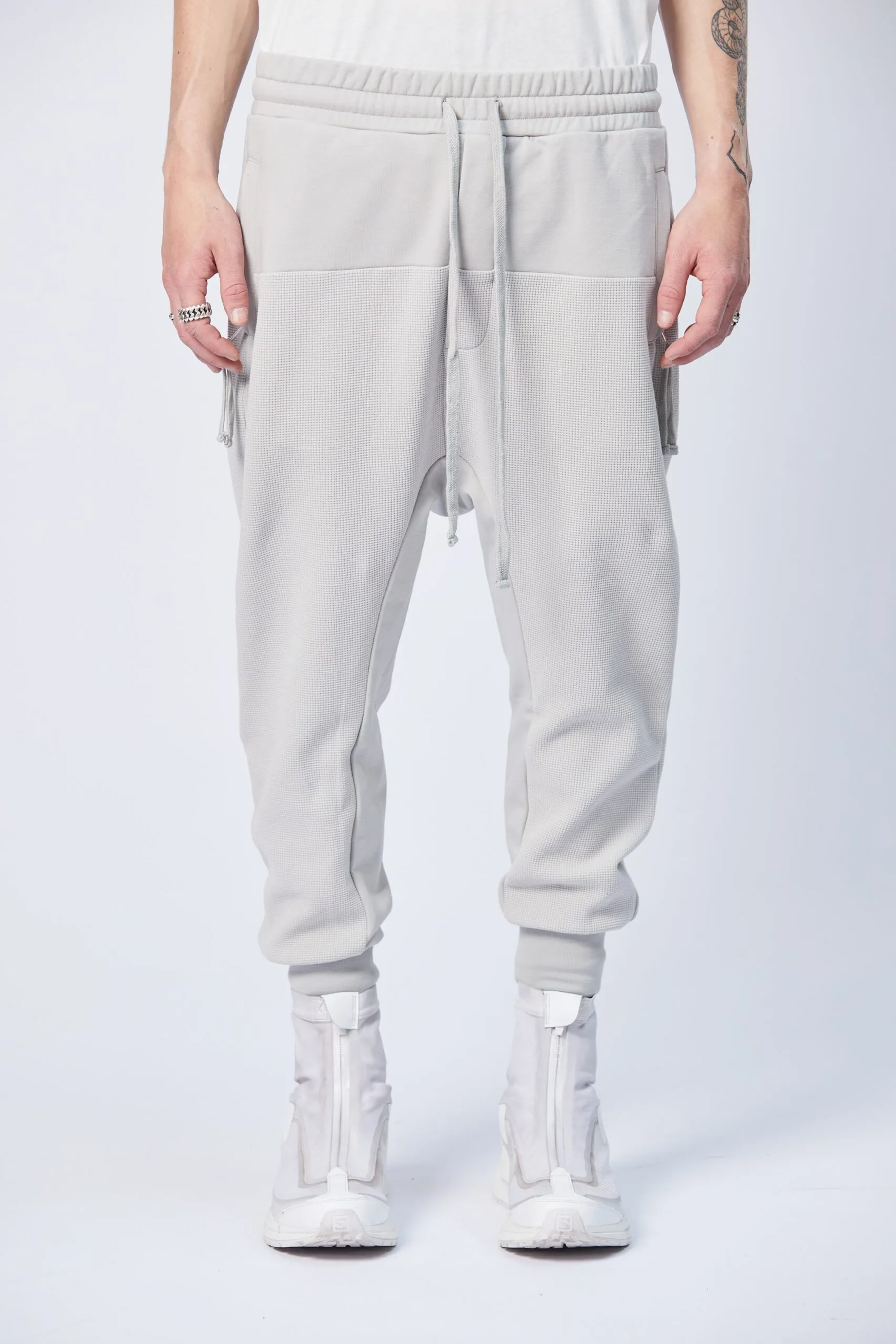 THOM KROM Drop Crotch Cotton Stretch Sweatpants