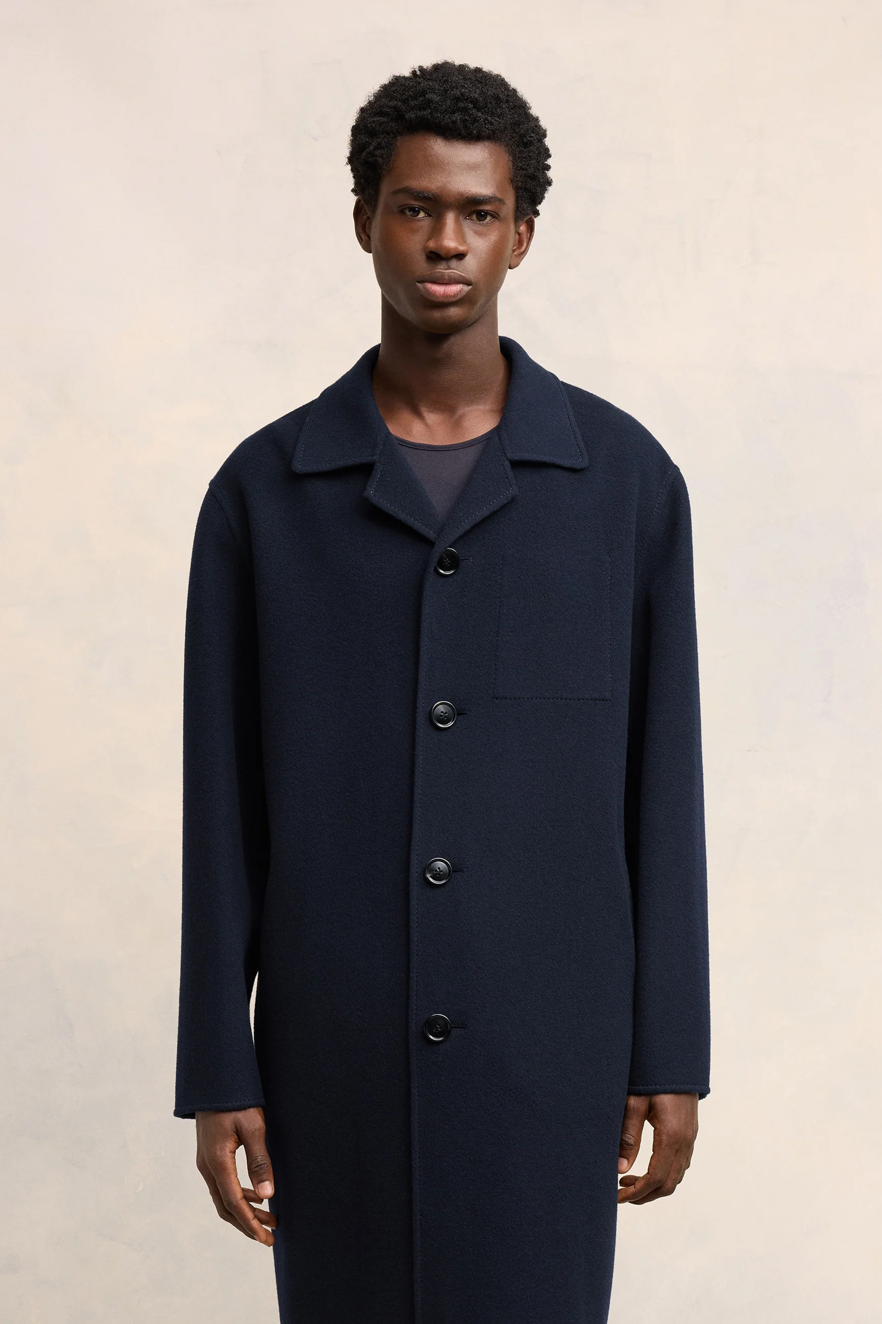 AMI PARIS Double-Face Wool-Cashmere Car Coat