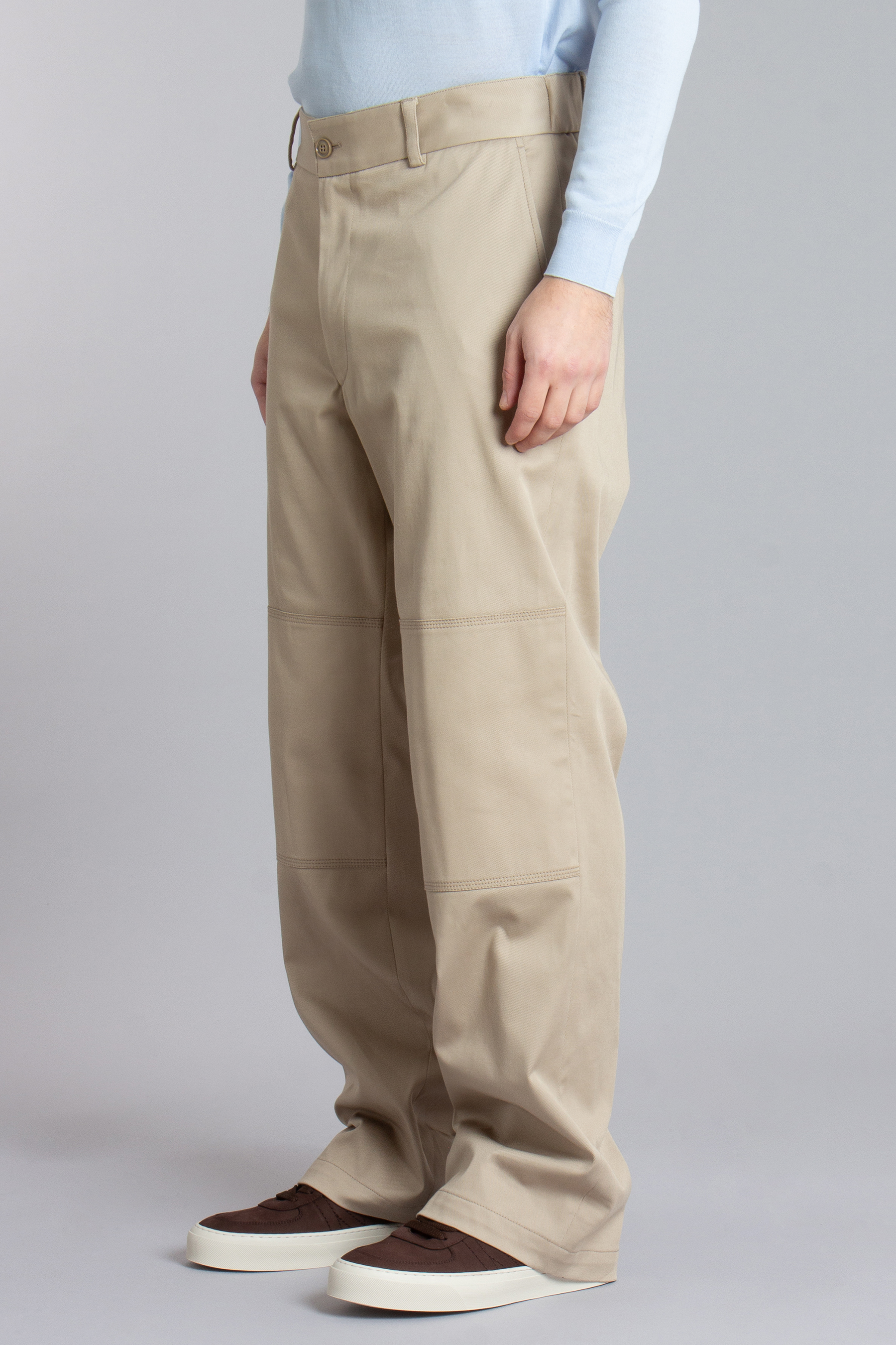 MONCLER Straight Leg Stretch Cotton Gabardine Pants