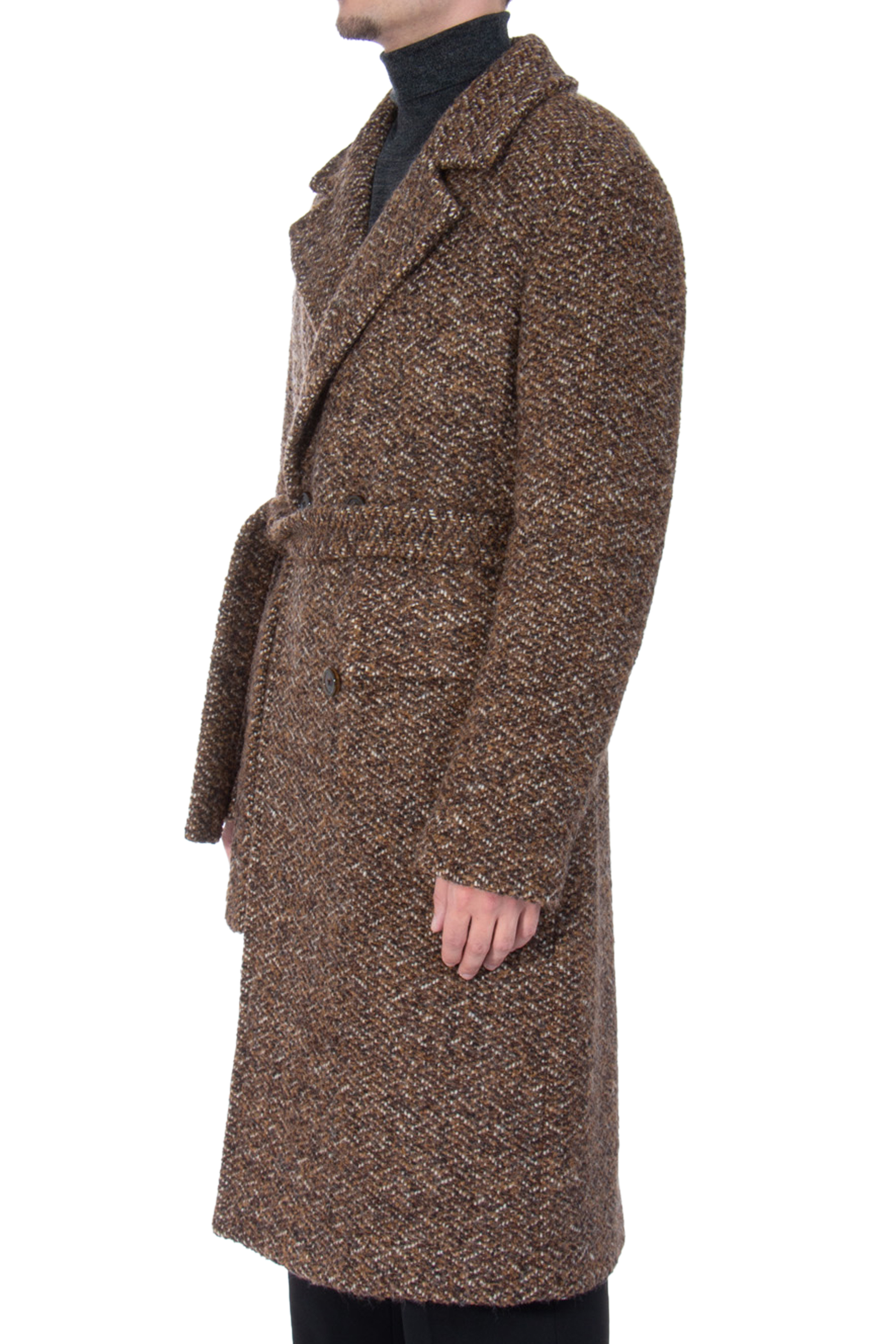 ETRO Virgin Wool Blend Tweed Coat 