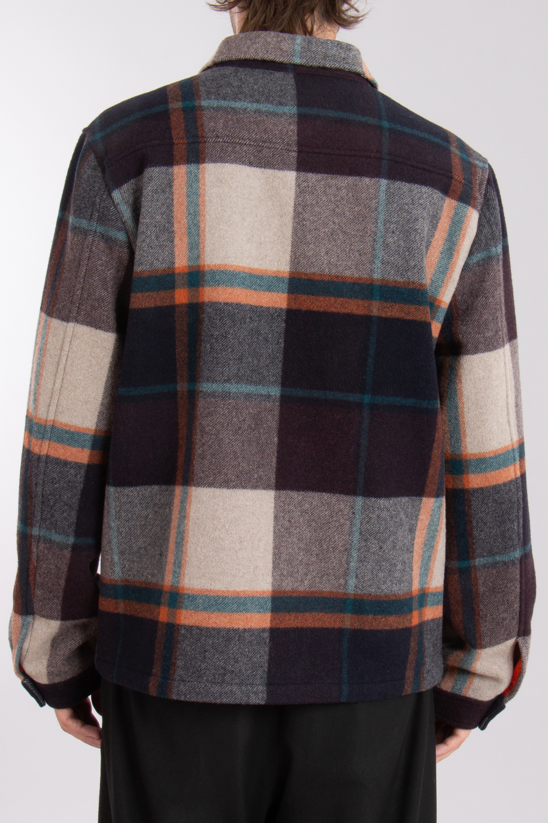 PAUL SMITH Checked Wool-Blend Harrington Jacket