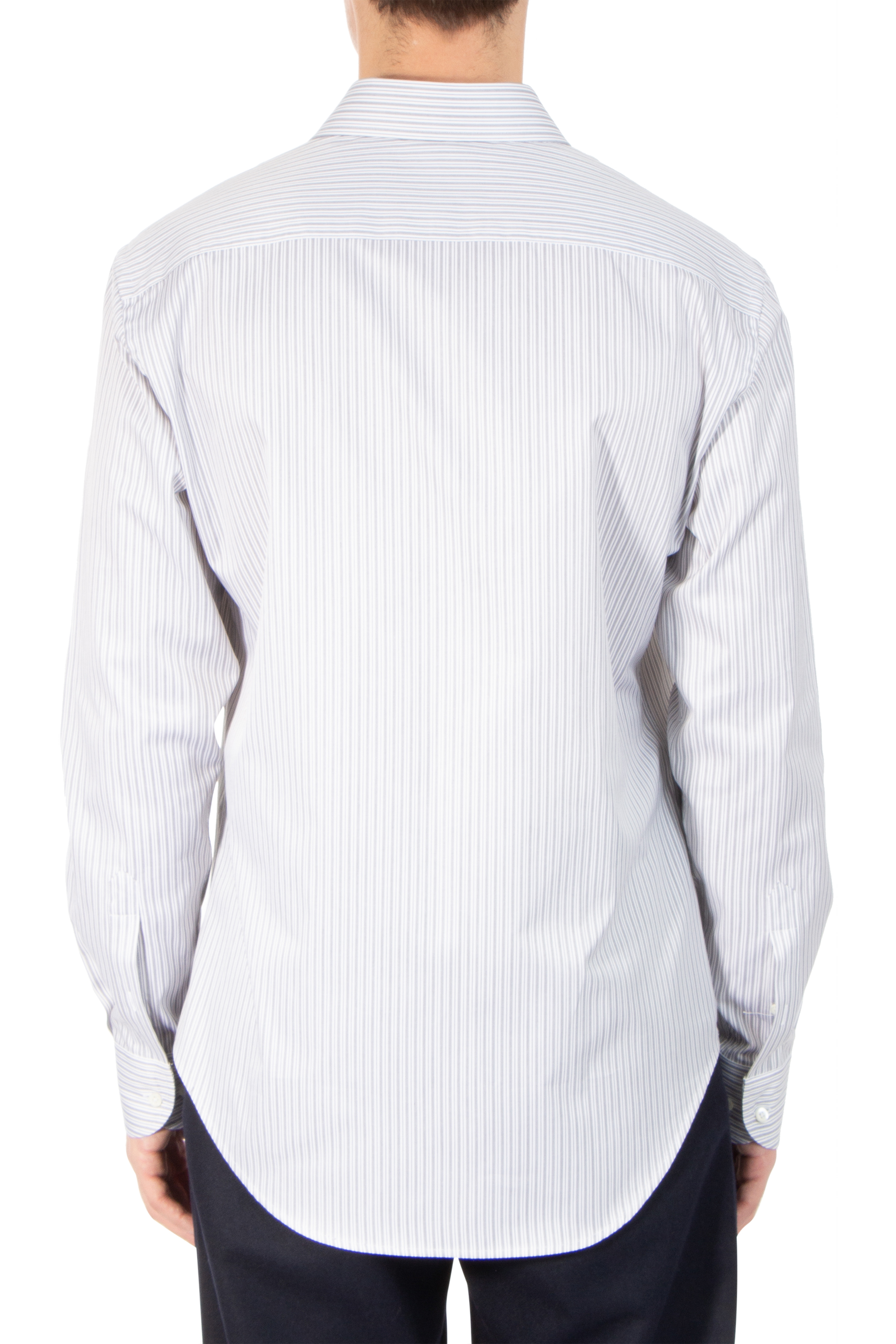 EMPORIO ARMANI Striped Cotton Twill Shirt