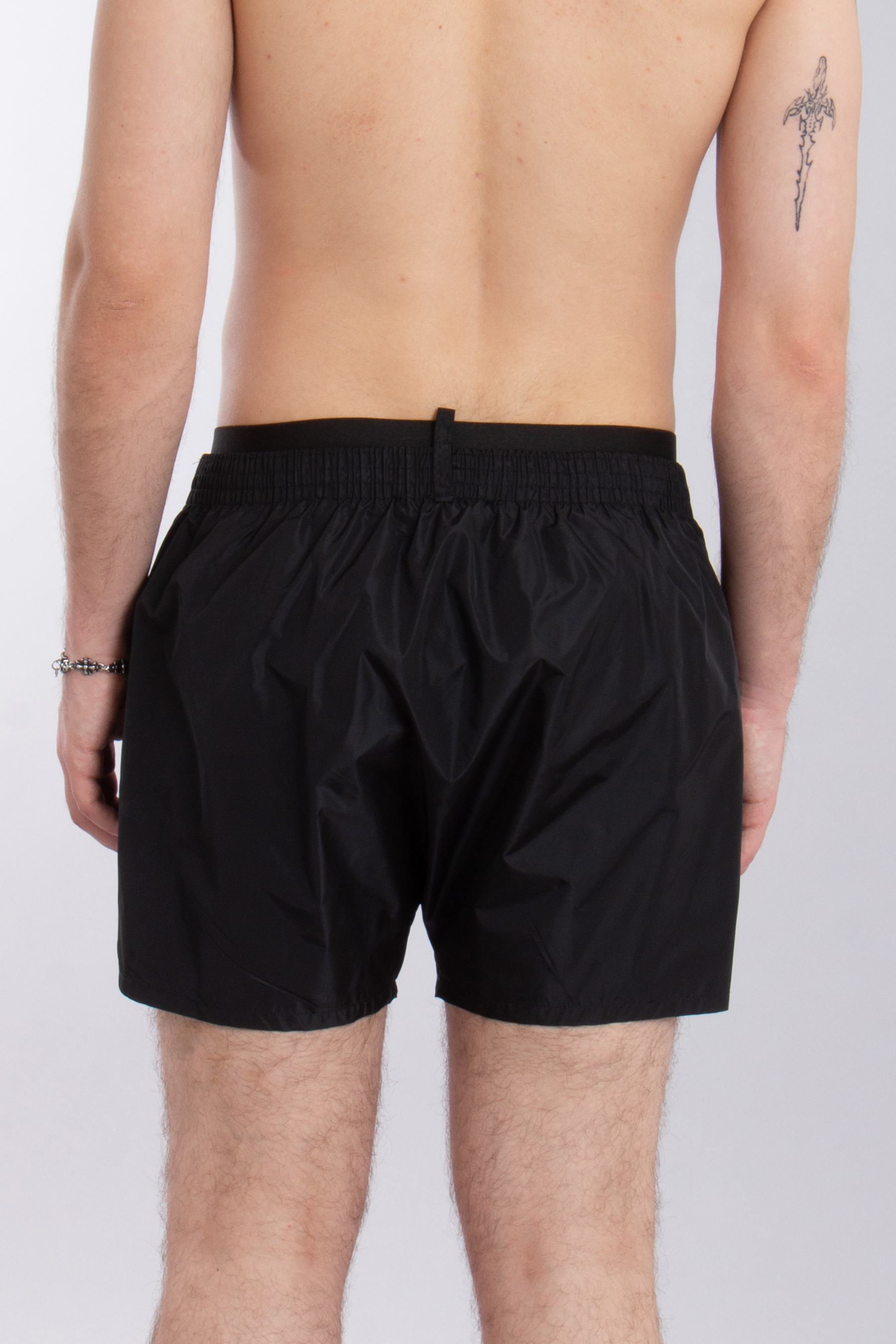 DSQUARED2 Slanted Logo Boxer Midi Swim Shorts