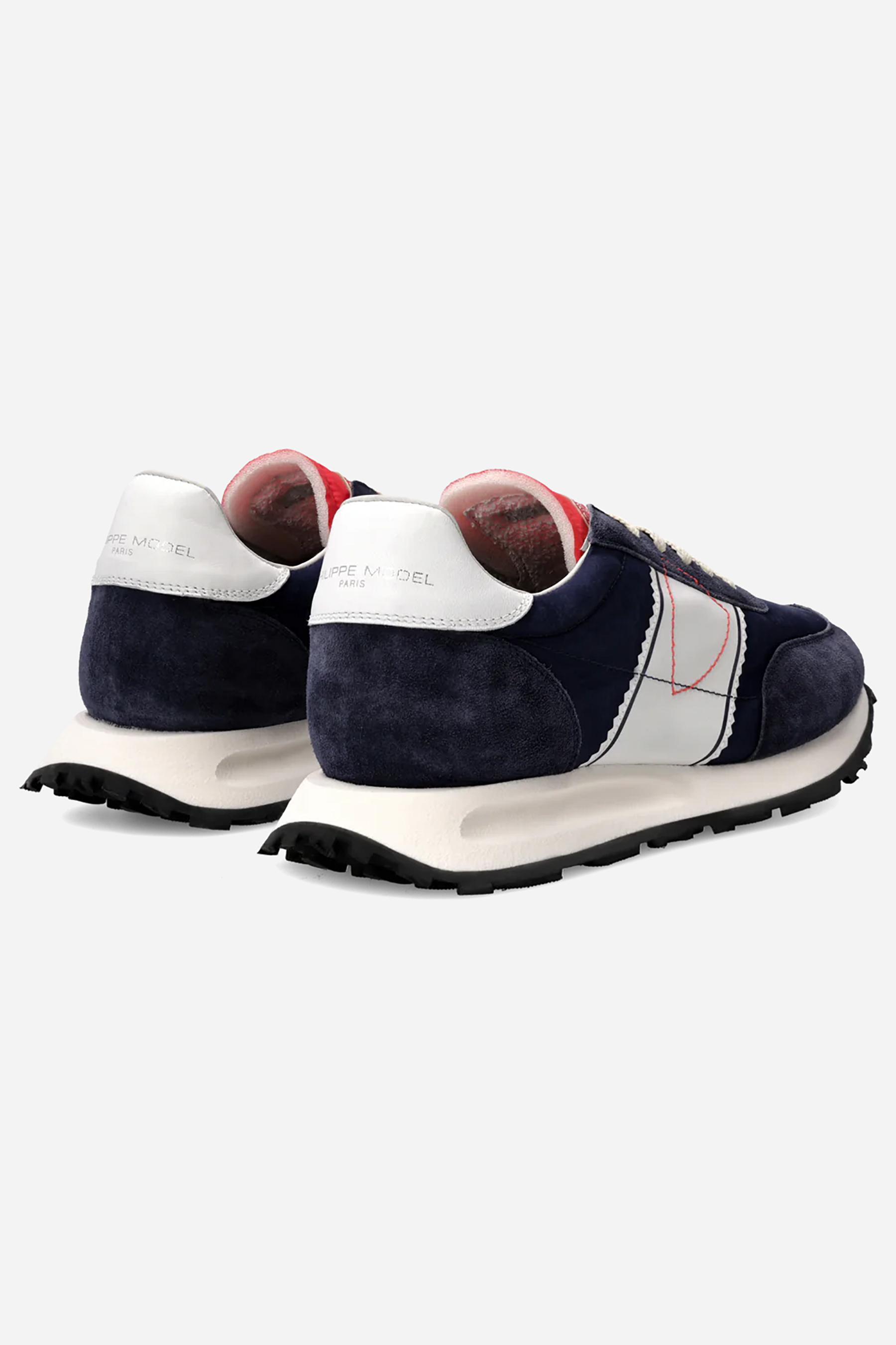 PHILIPPE MODEL Technical Fabric & Suede Running Sneakers Tour Low