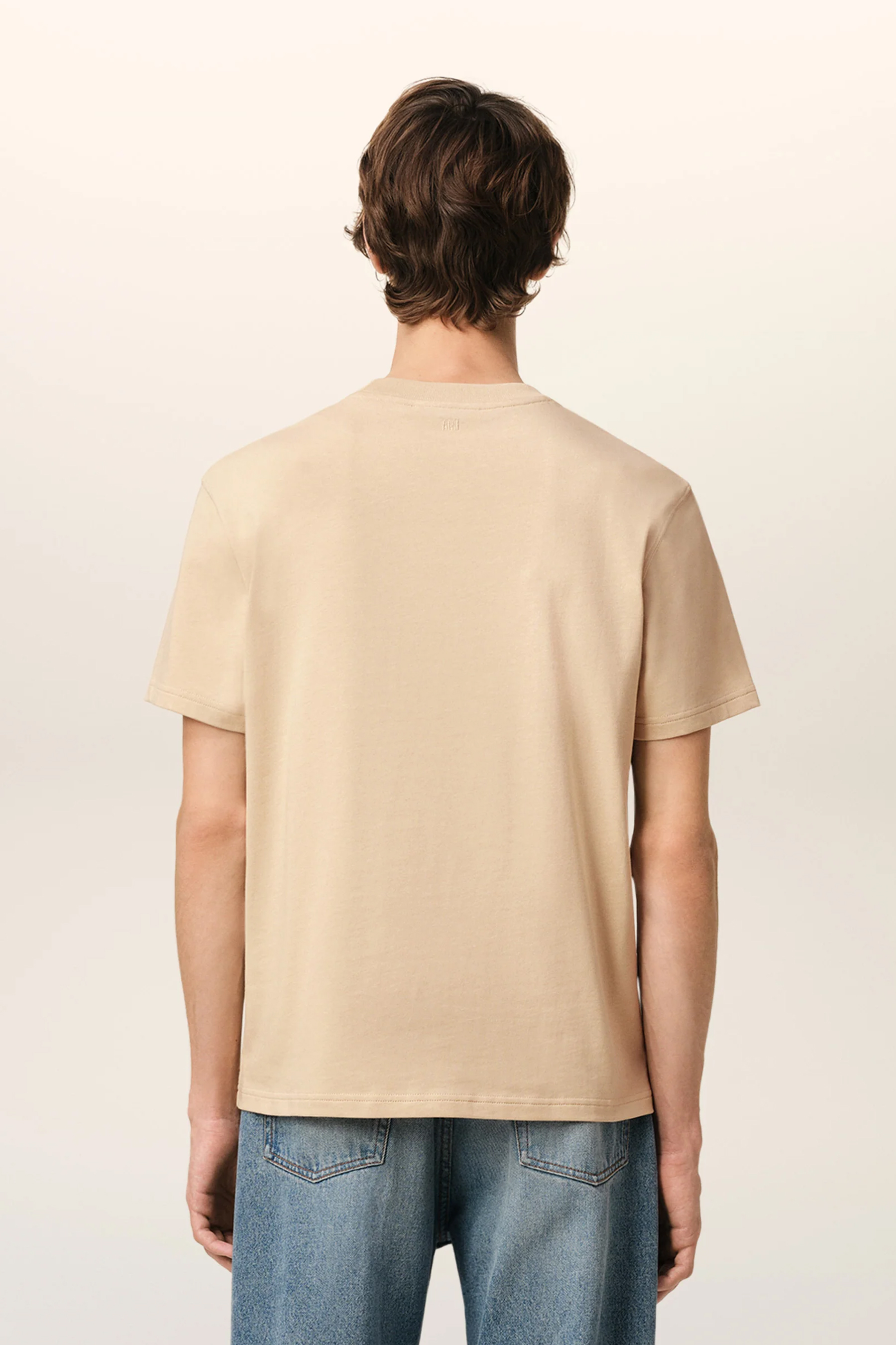 AMI PARIS Embossed Organic Cotton Jersey T-Shirt