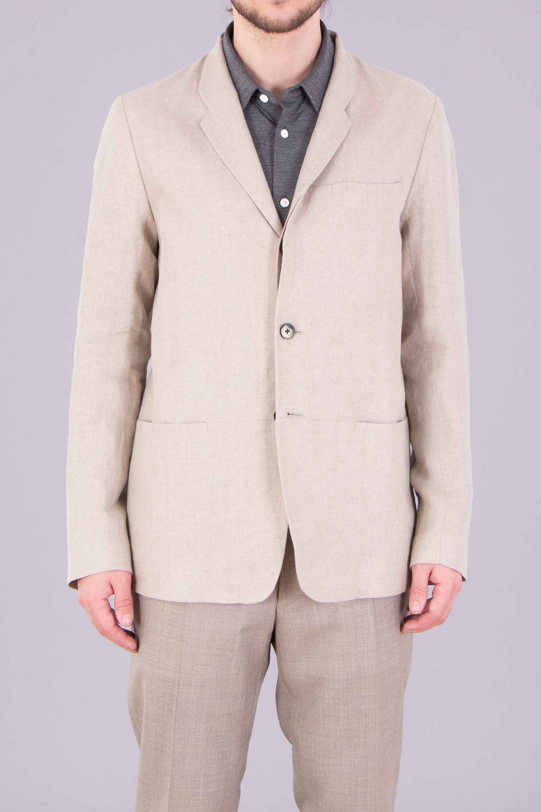 SEASE Herringbone Linen-Cotton Blend Jacket Ellen Blazer 2.0