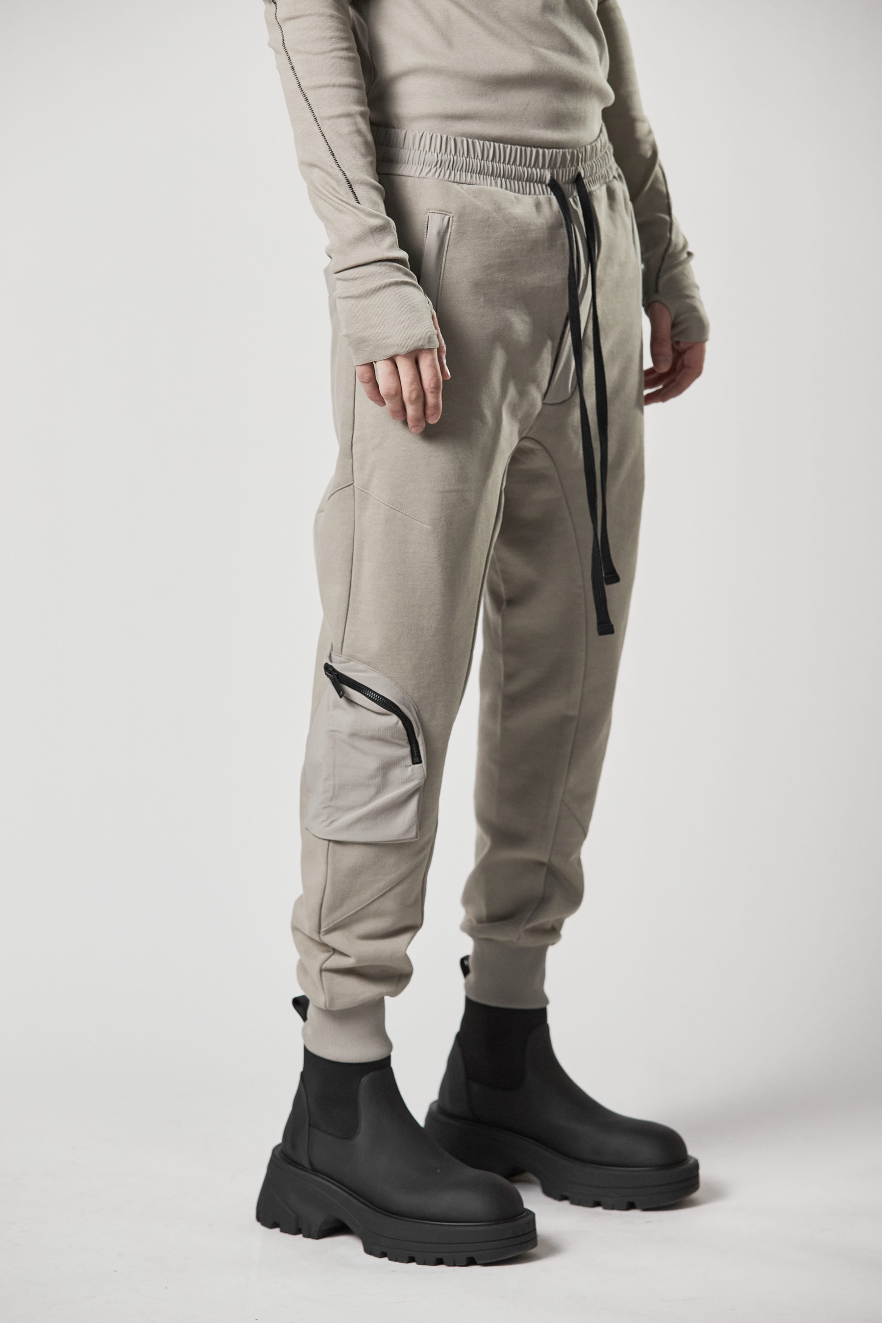 THOM KROM Drop Crotch Cotton Jersey Pants