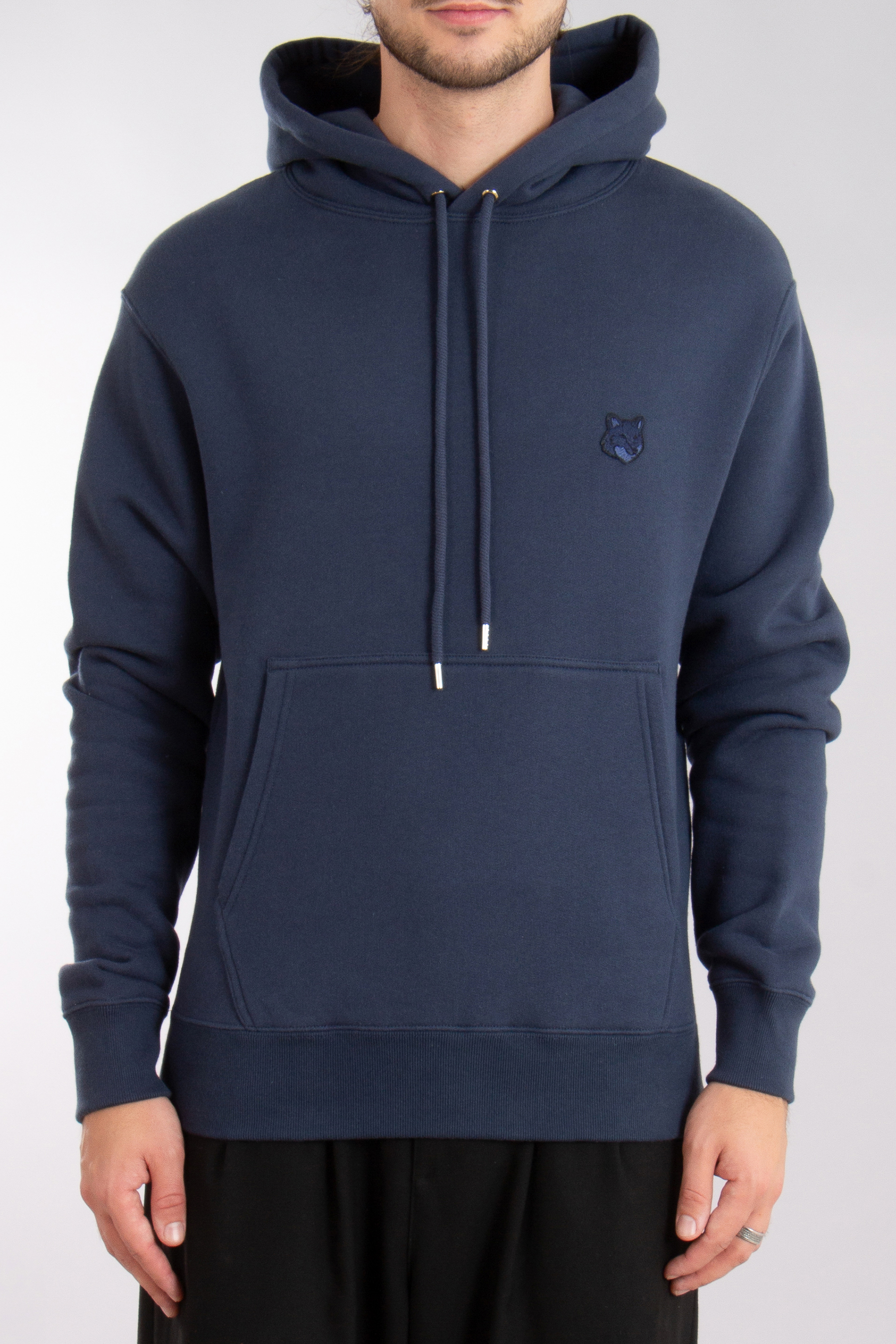 MAISON KITSUNÉ Bold Fox Head Patch Cotton Fleece Hoodie