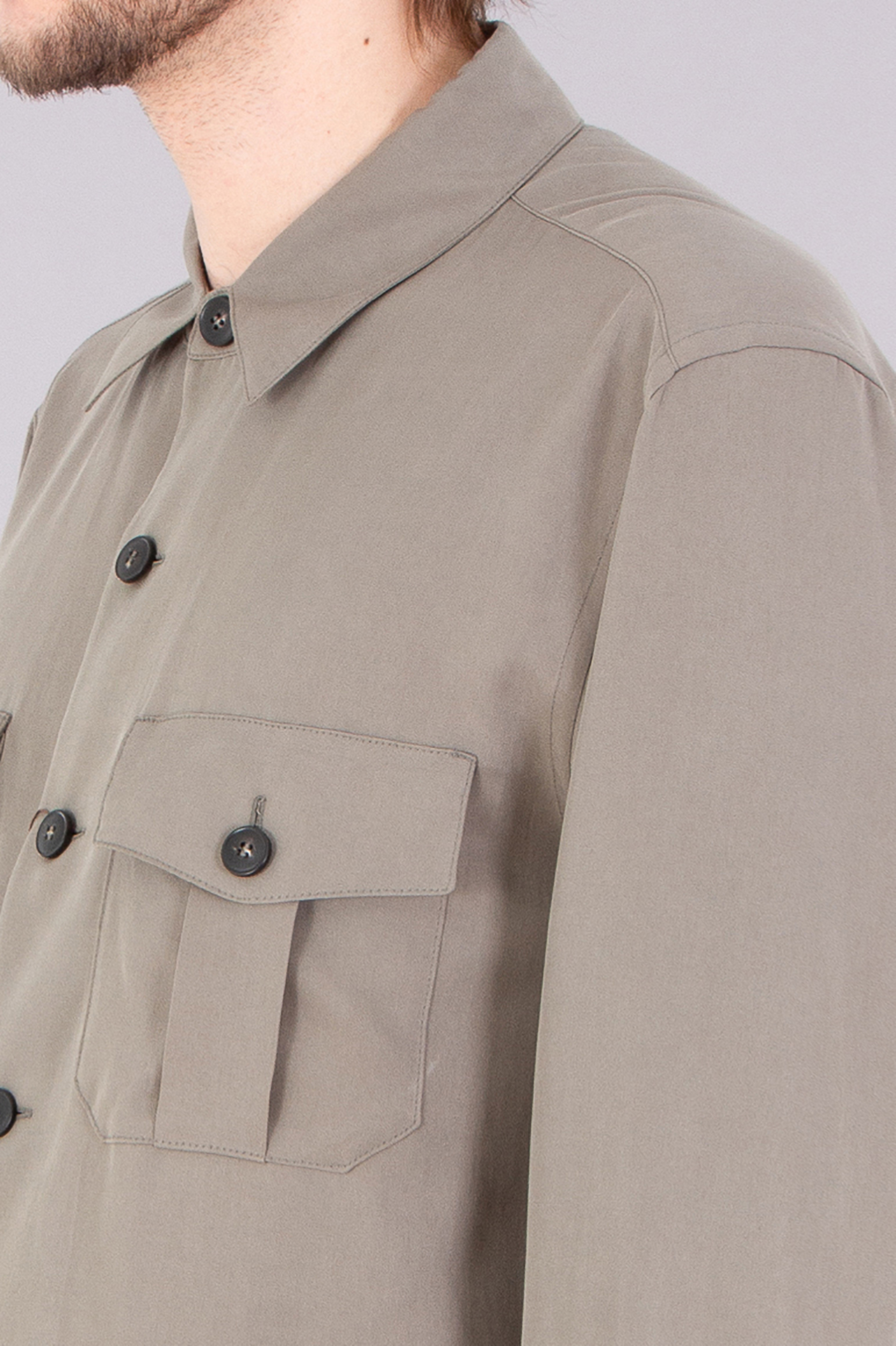 CANALI Relaxed Fit Lyocell Overshirt