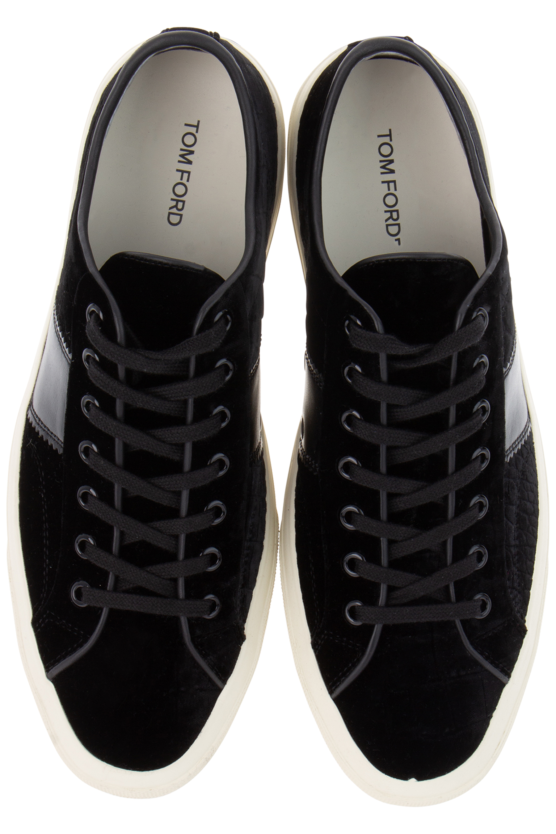 TOM FORD Velvet Lace Up Sneakers Cambridge 