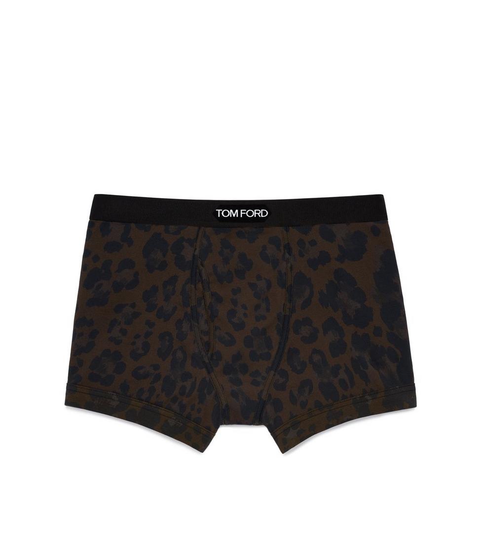 TOM FORD Leopard Cotton Jersey Boxer Brief