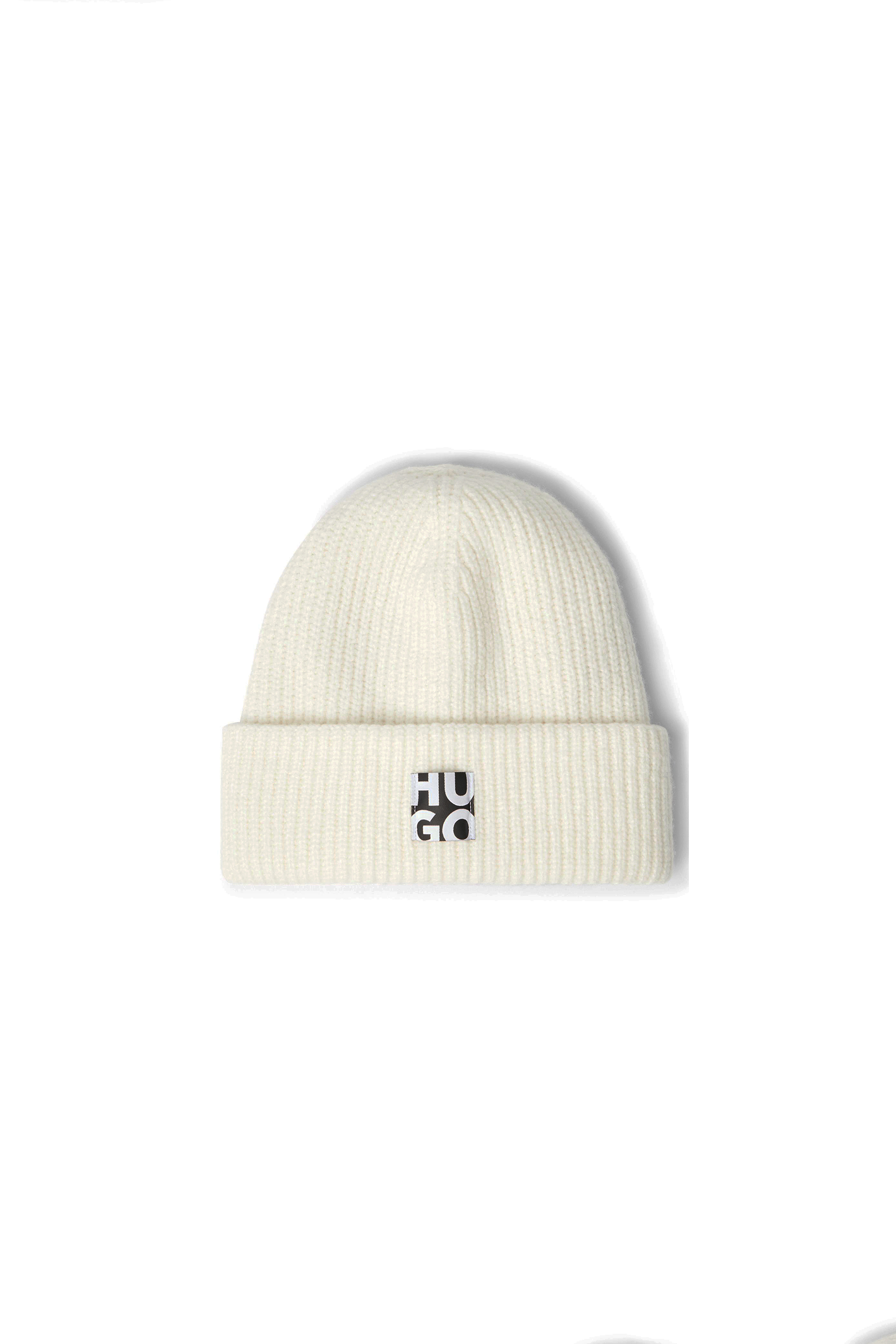 HUGO Ribbed Wool Blend Beanie