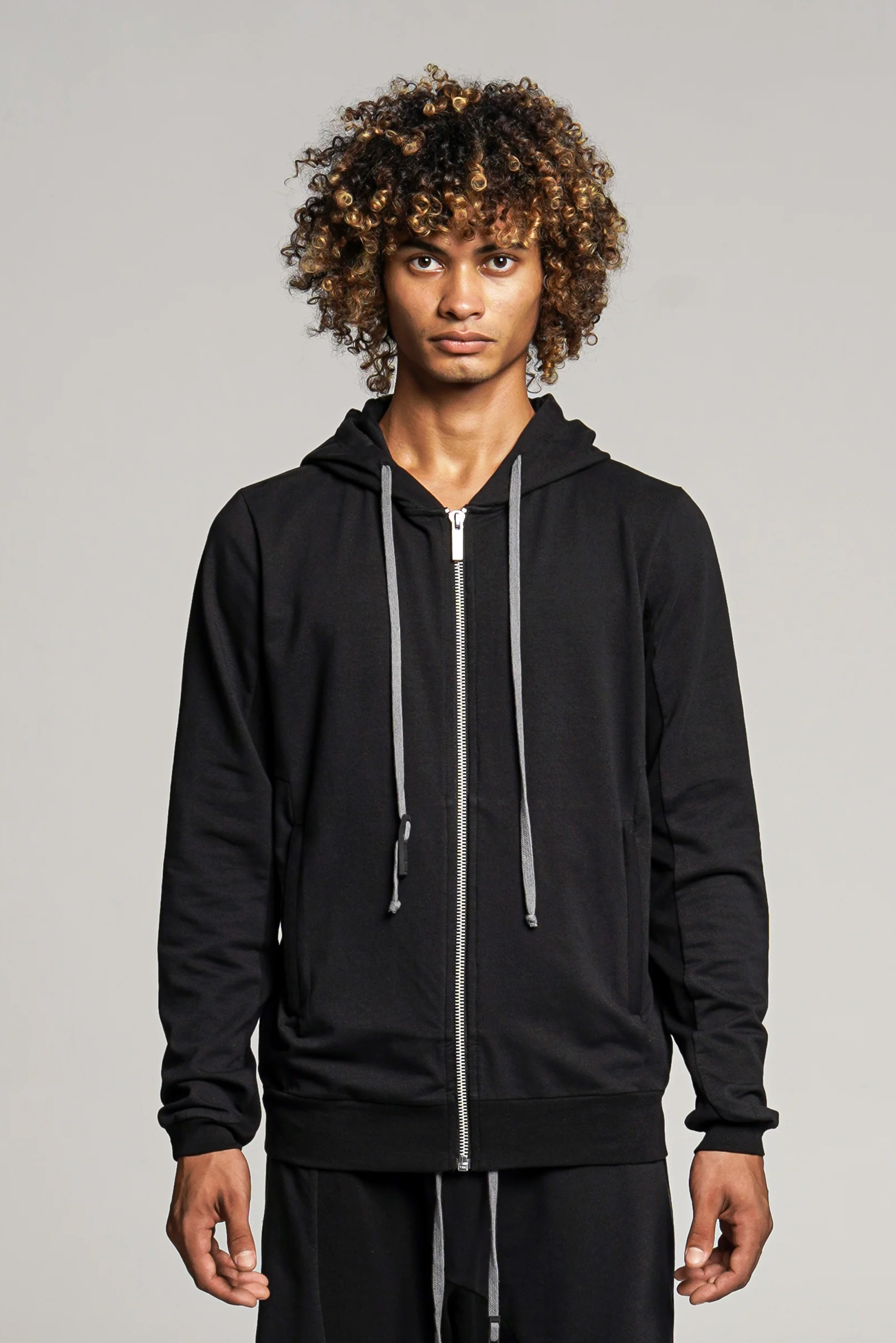 RE:VOLVER ATELIER Cotton Stretch Jersey Zip Hoodie