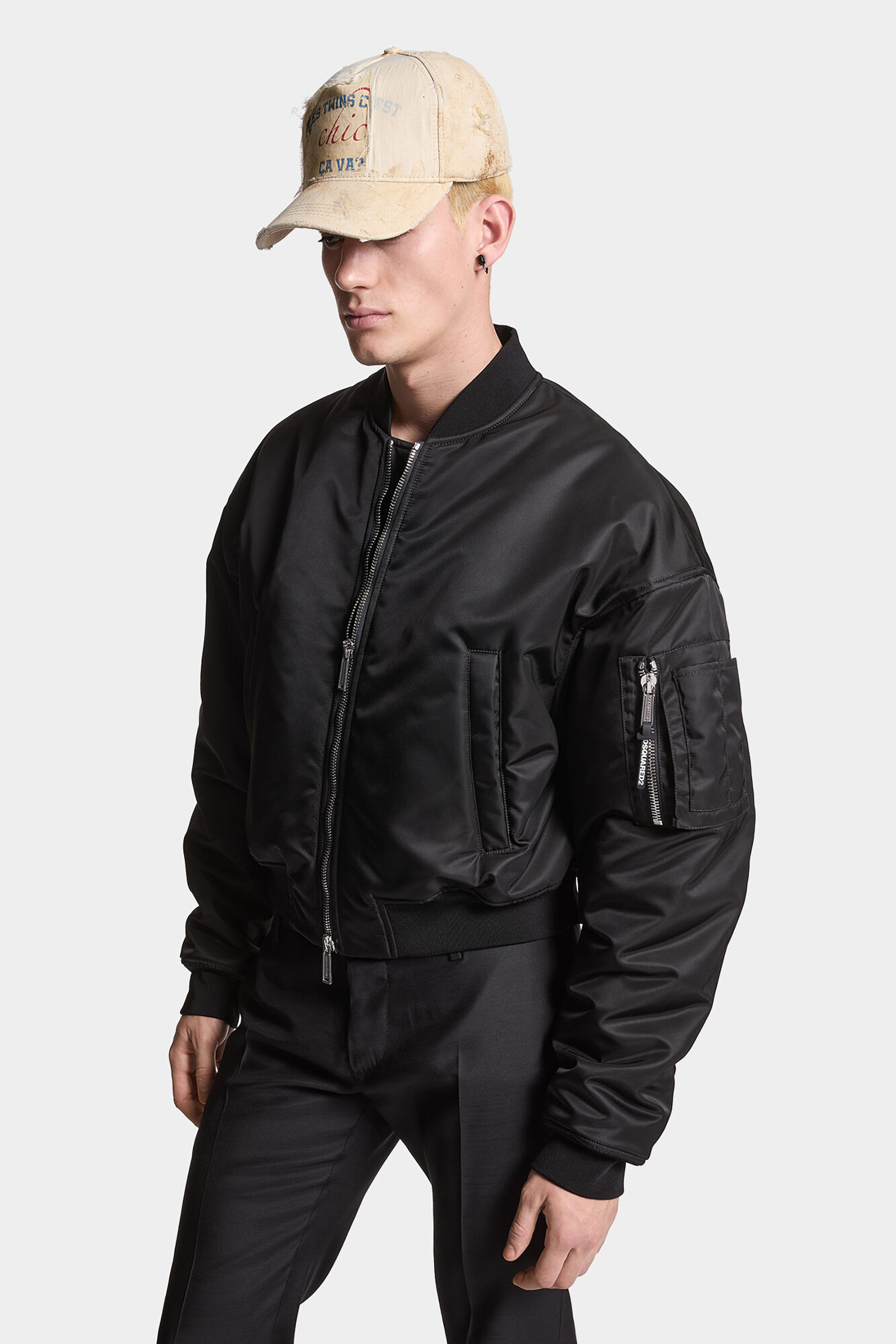 DSQUARED2 Padded Nylon 80's Bomber Jacket