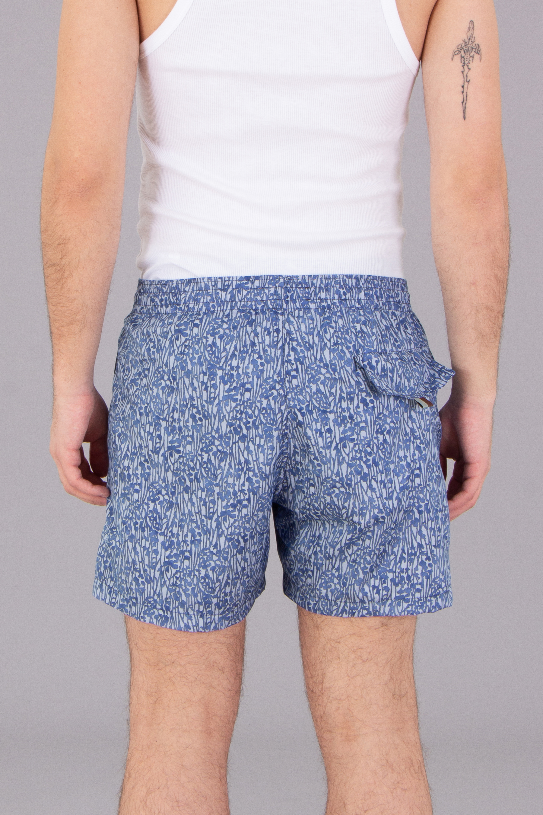 CANALI Patterned Technical Fabric Swim Shorts