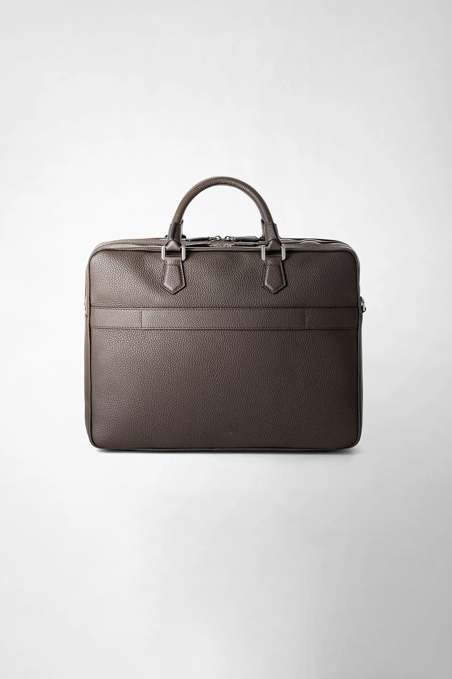 SERAPIAN Large Cashmere Leather Briefcase