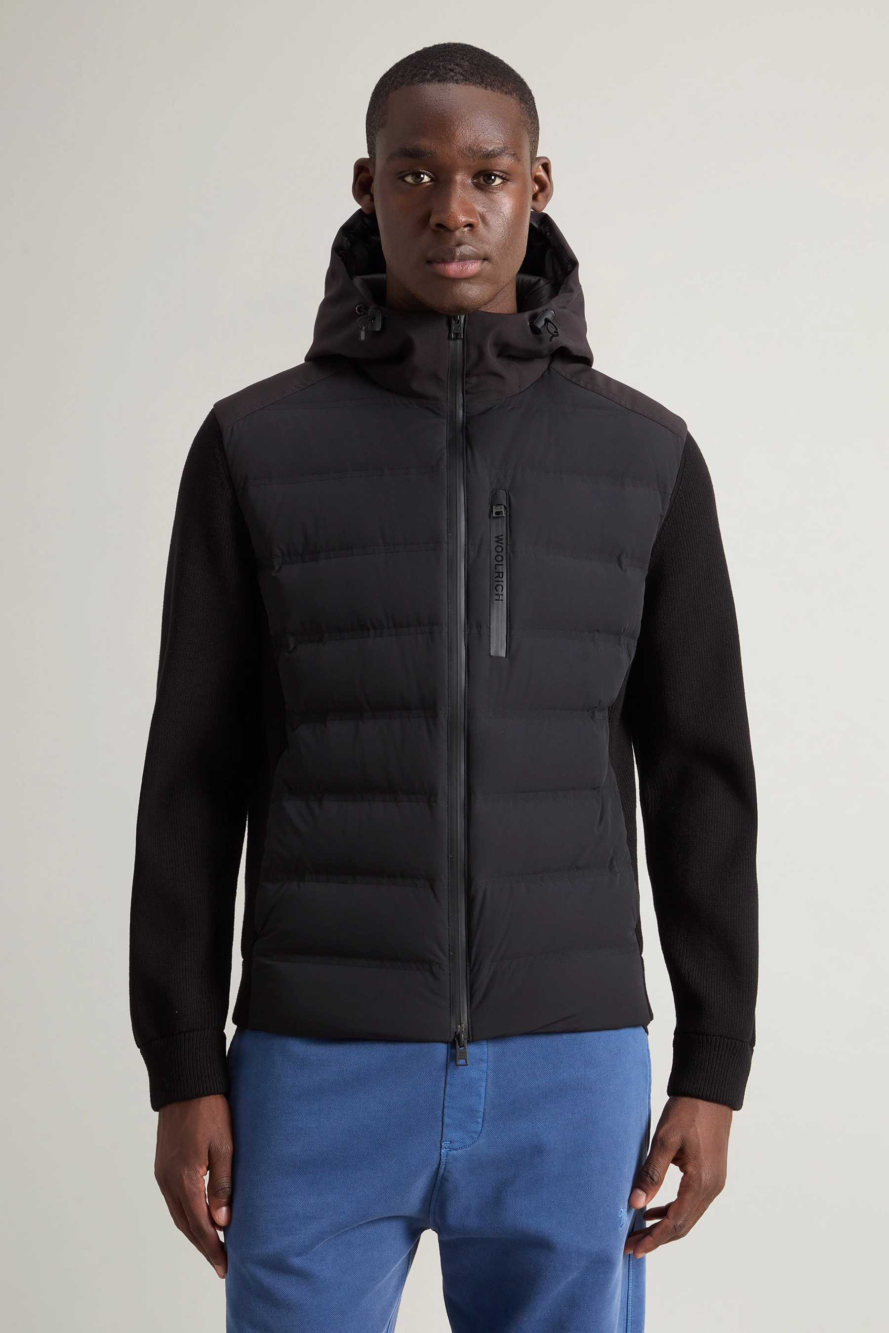 WOOLRICH Nylon Stretch Down Jacket Bering Hybrid