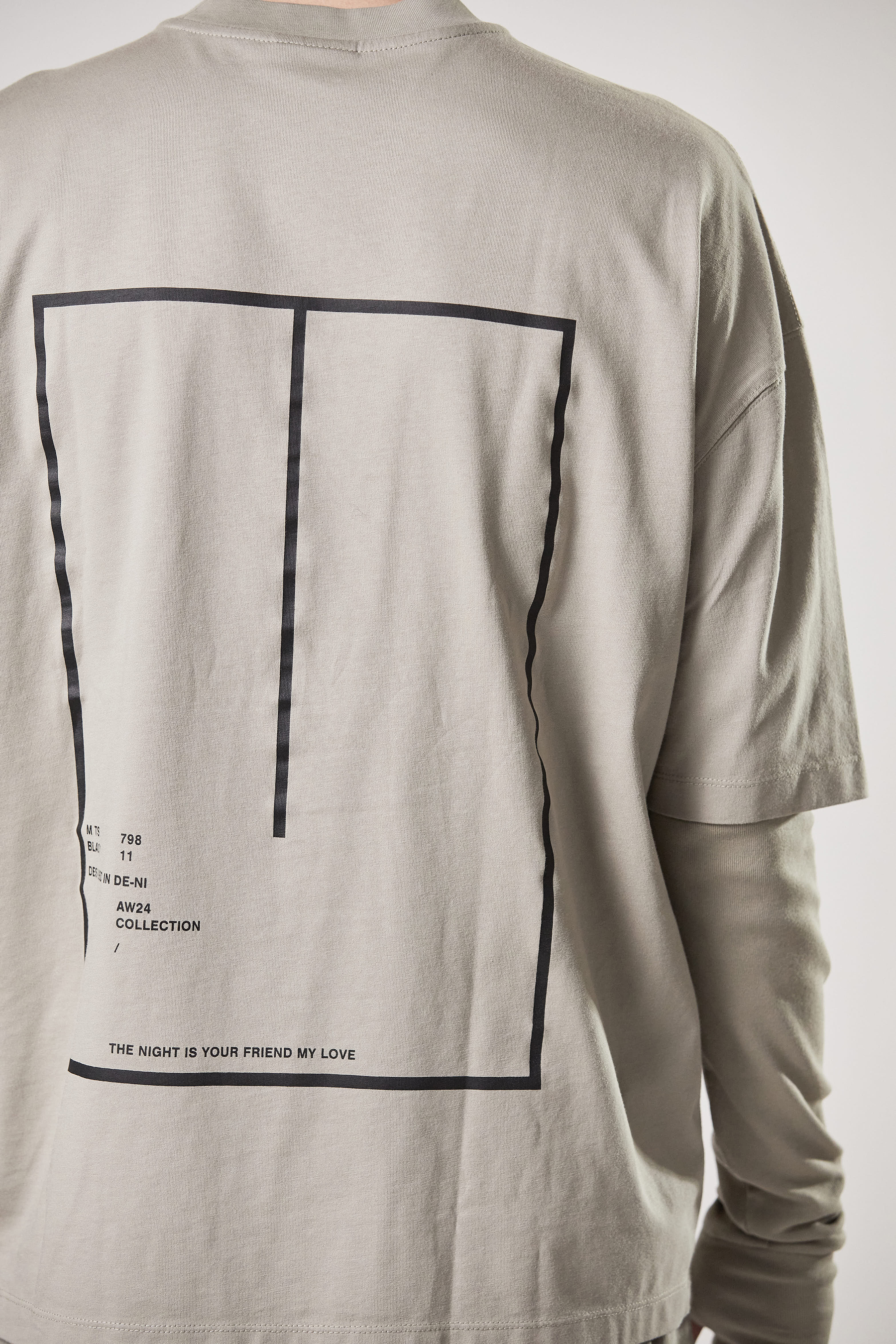 THOM KROM Printed Cotton Layered Longsleeve T-Shirt